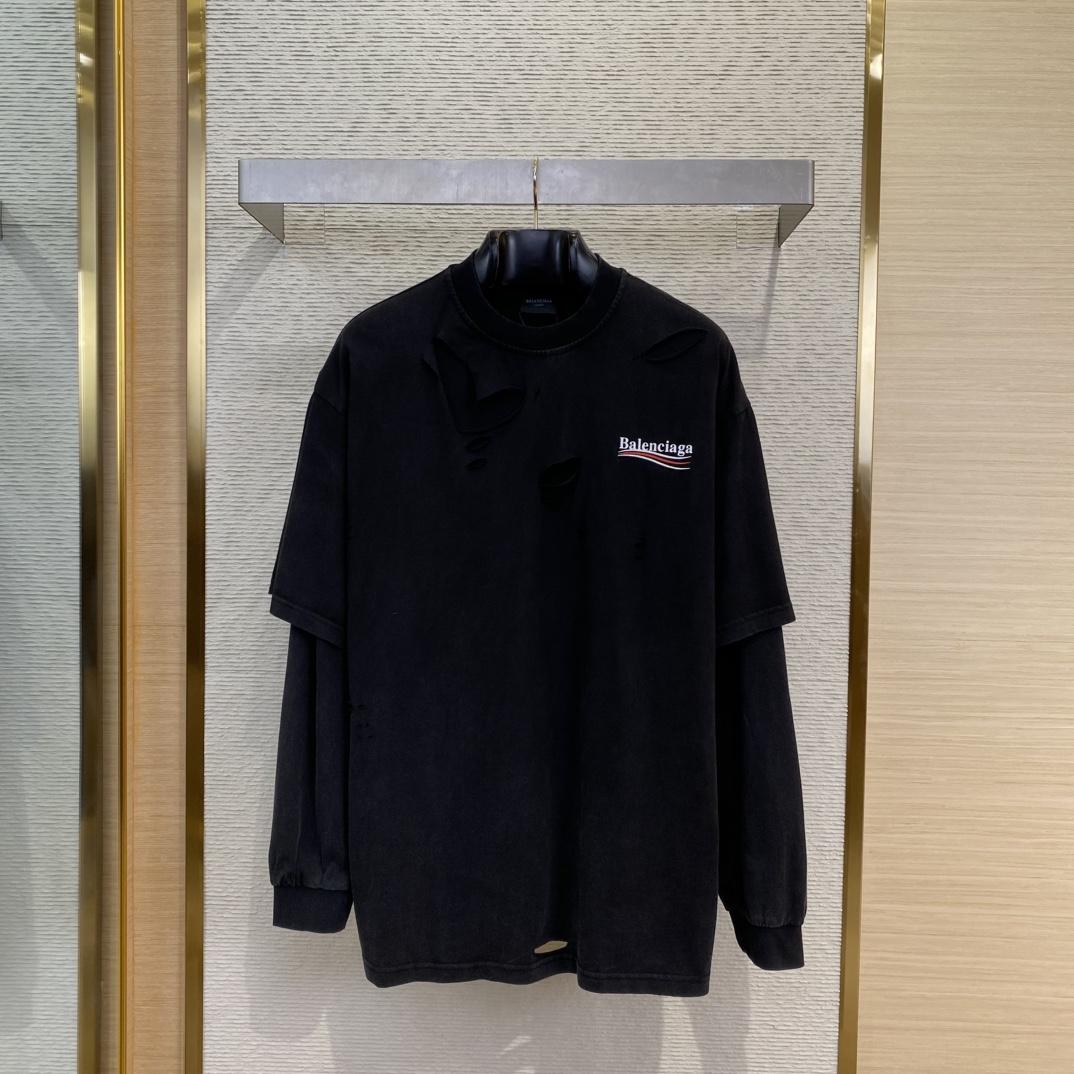 Balenciaga Political Campaign Layered T-shirt In Black - DopestKickz