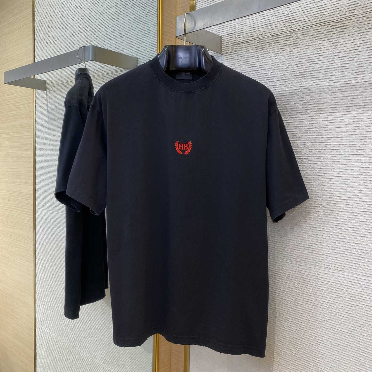 Balenciaga Men's Black Logo T-shirt - DopestKickz