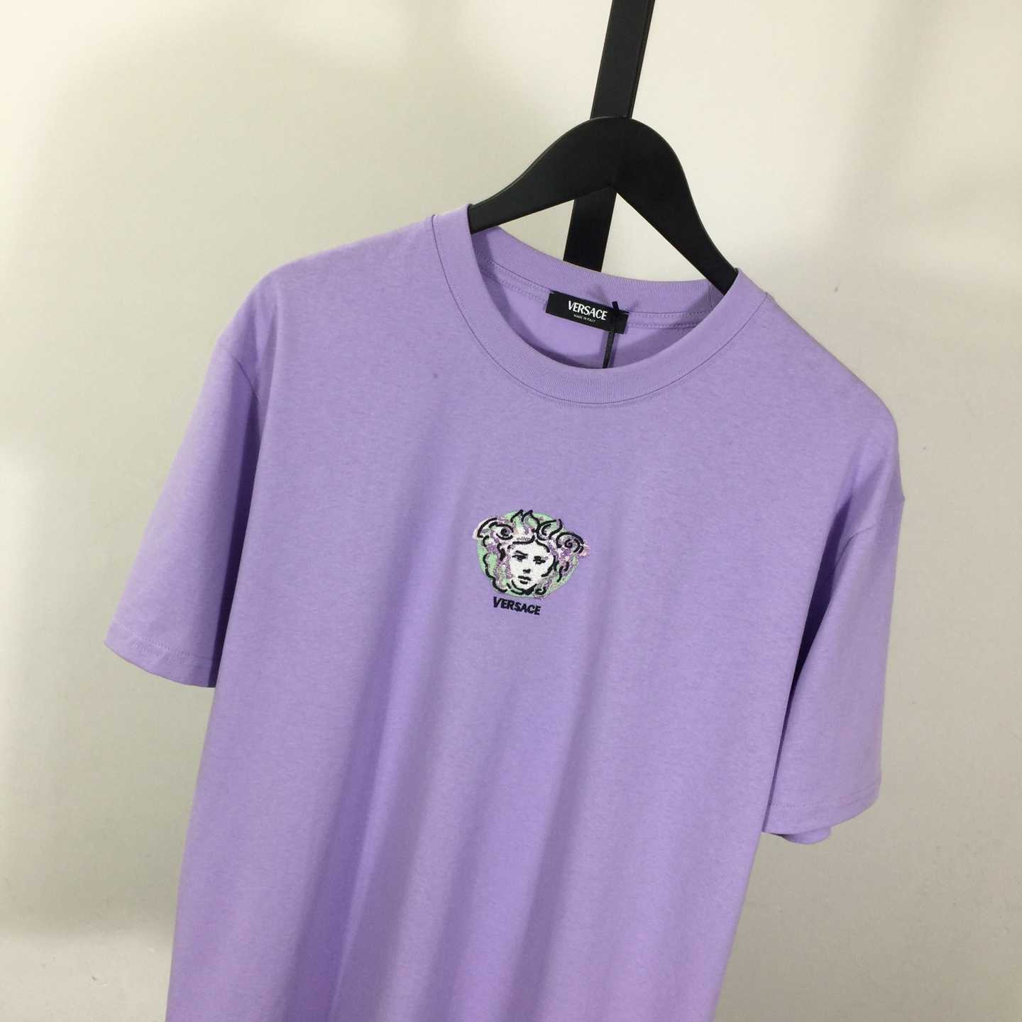 Versace Medusa Cotton T-shirt With Embroidery - DopestKickz