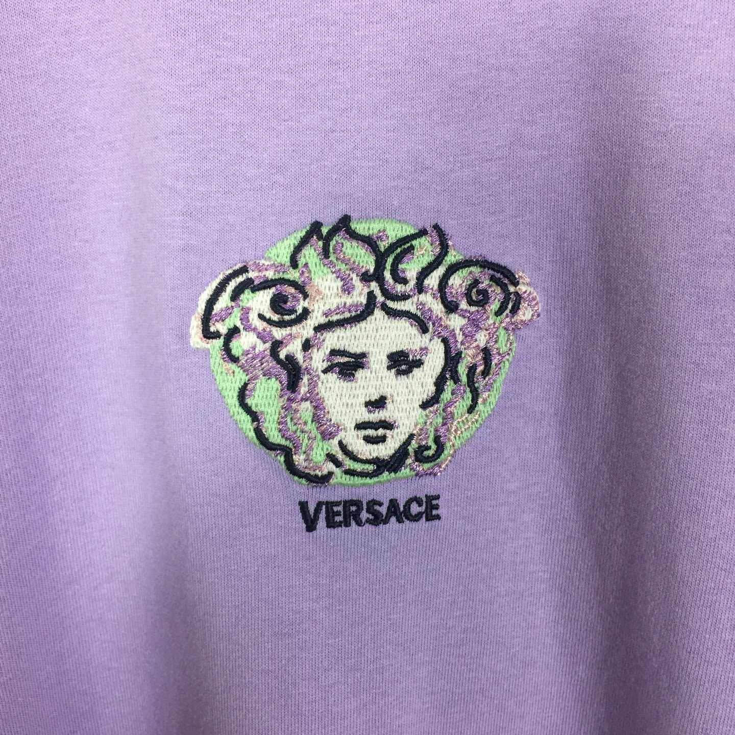 Versace Medusa Cotton T-shirt With Embroidery - DopestKickz
