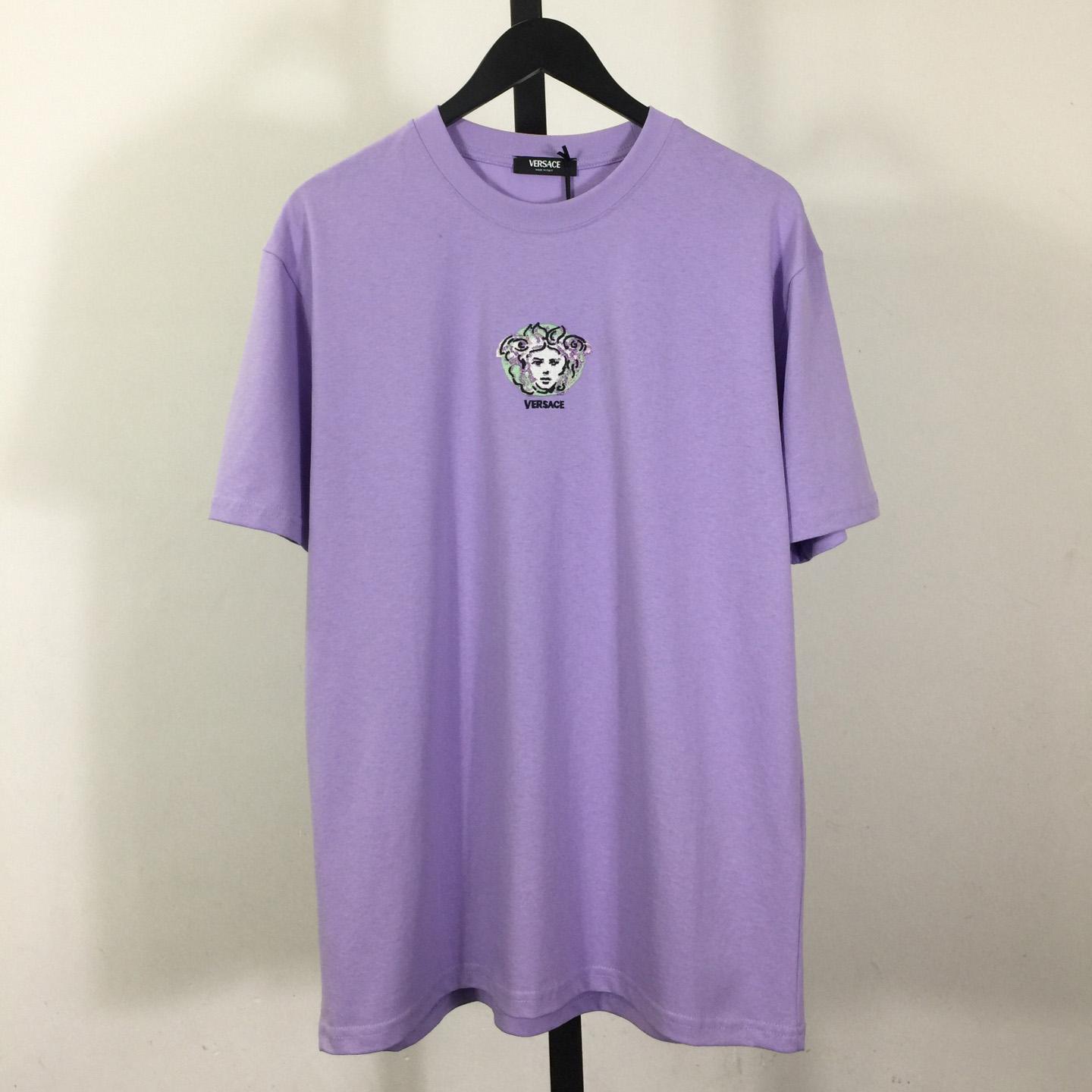 Versace Medusa Cotton T-shirt With Embroidery - DopestKickz