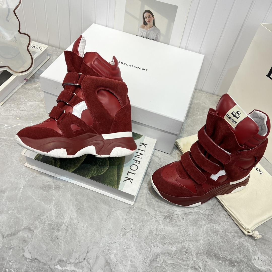 Isabel Marant Balskee High-Top Wedge Sneakers  - DopestKickz