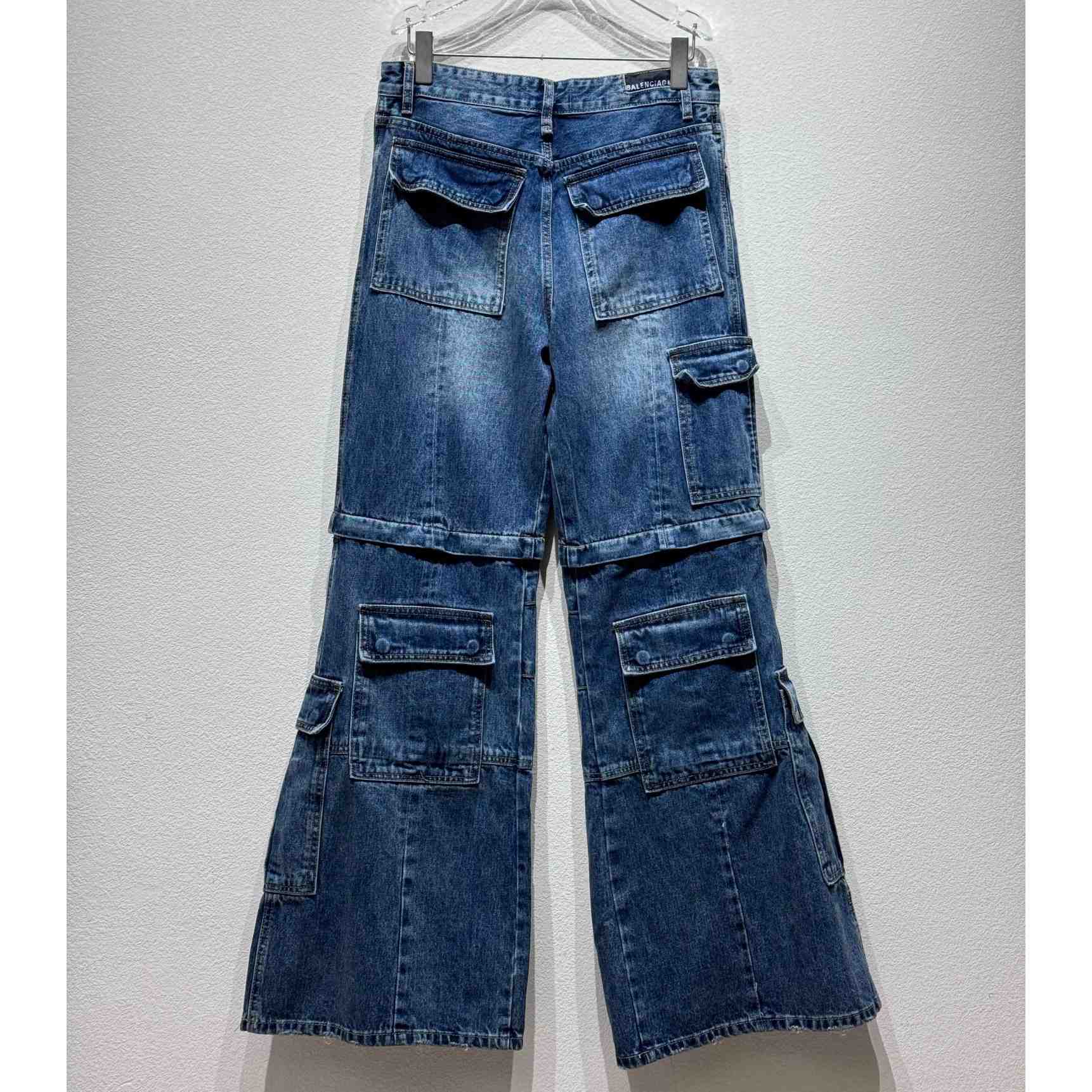 Balenciaga Mid-rise Wide-leg Cargo Jeans - DopestKickz
