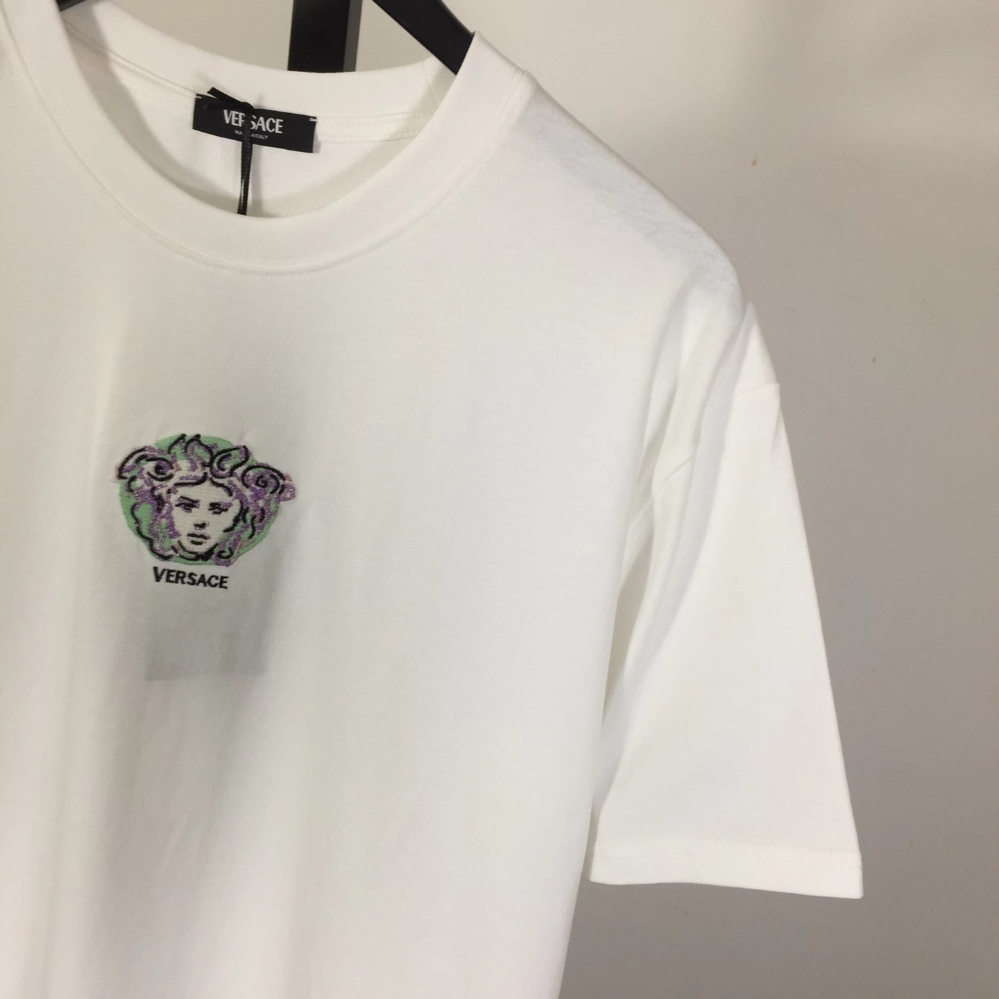 Versace Medusa Cotton T-shirt With Embroidery - DopestKickz
