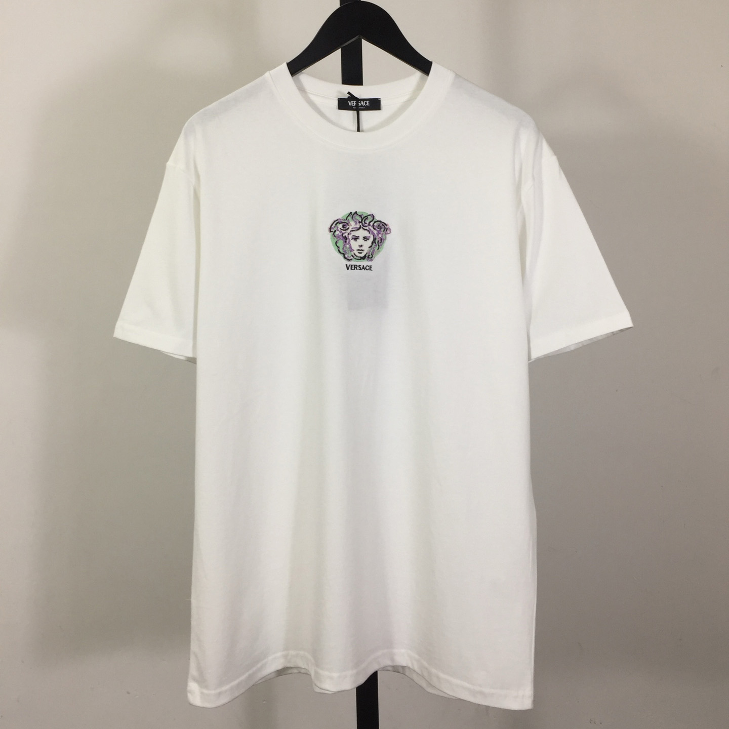 Versace Medusa Cotton T-shirt With Embroidery - DopestKickz