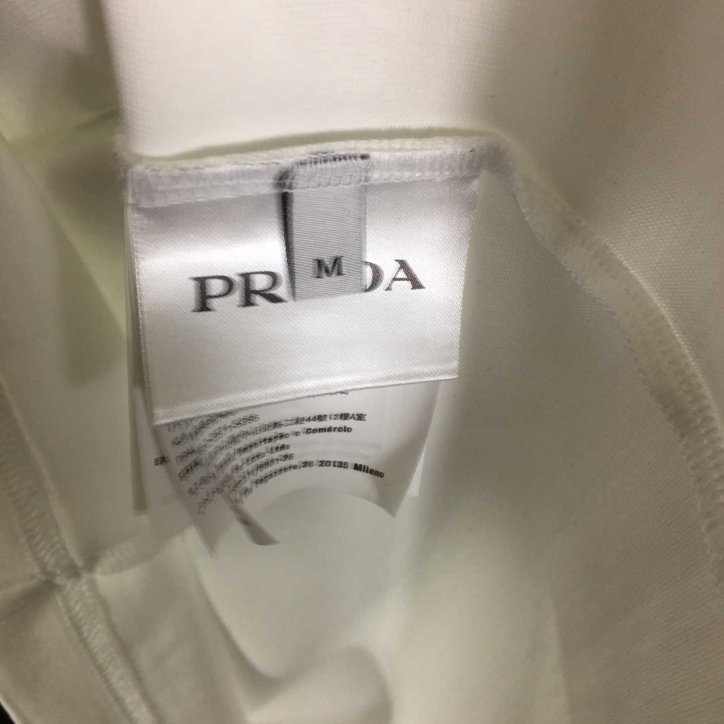 Prada T-shirt With Nylon Pocket And Letter Print - DopestKickz