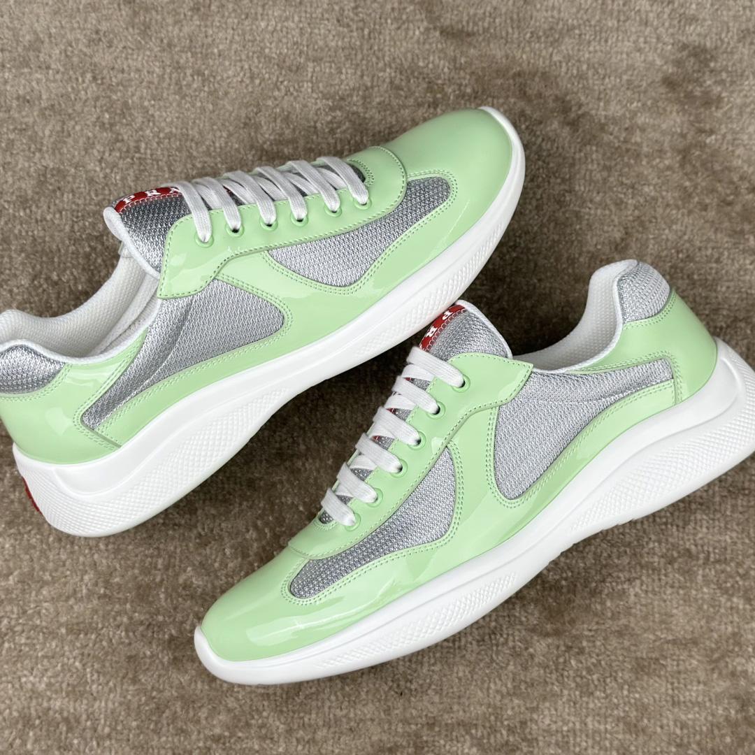 Prada Patent Leather And Technical fabric Prada America's Cup Sneakers - DopestKickz