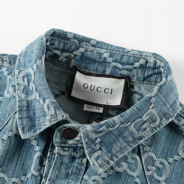 Gucci GG Monogram Denim Shirt - DopestKickz