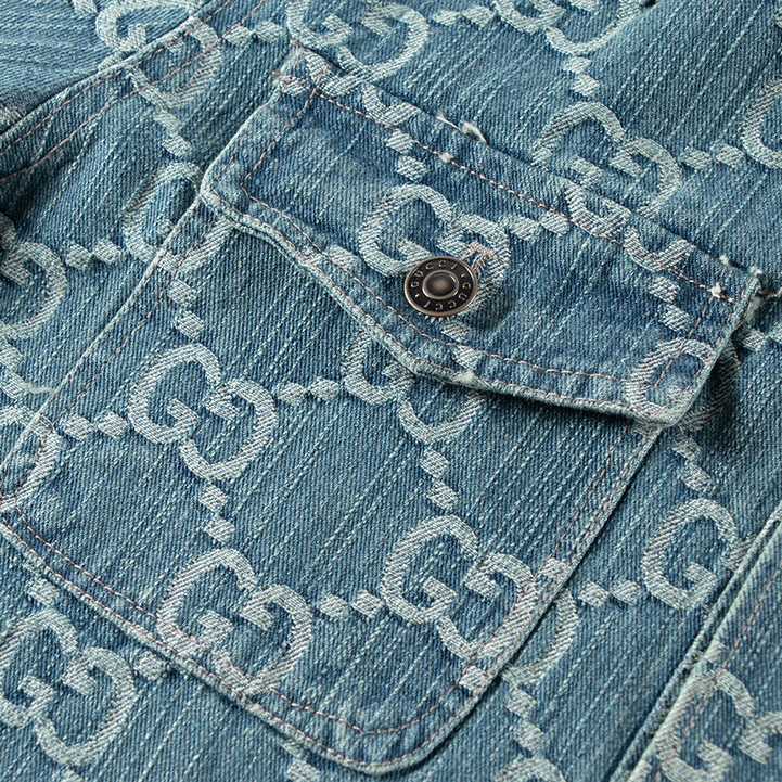 Gucci GG Monogram Denim Shirt - DopestKickz