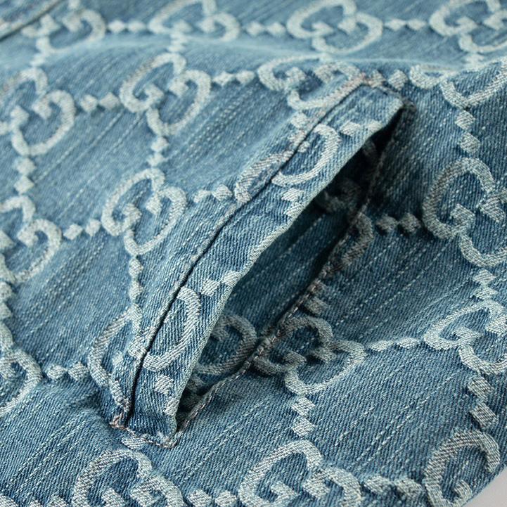 Gucci GG Monogram Denim Shirt - DopestKickz