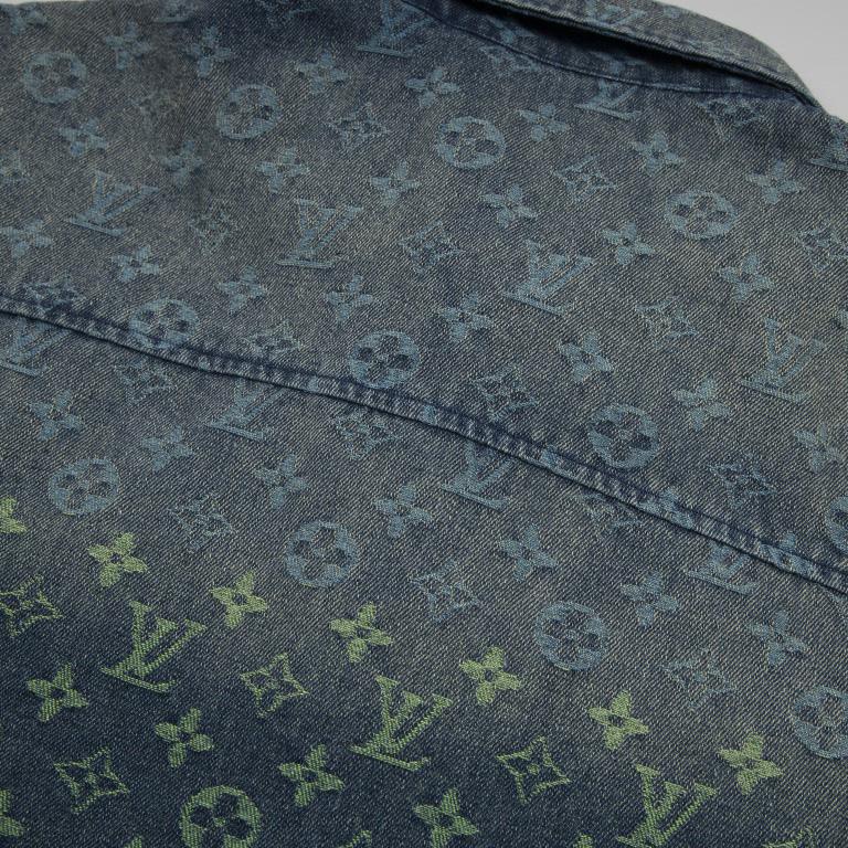Louis Vuitton Rainbow Monogram Short-Sleeved Denim Shirt - DopestKickz