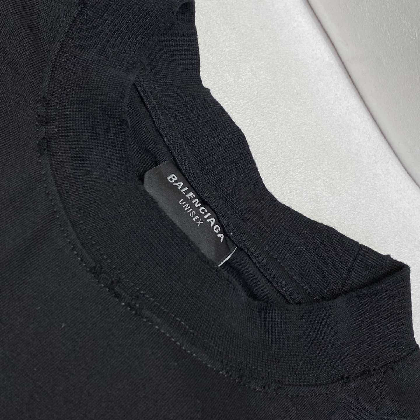 Balenciaga Back Strass Cropped T-Shirt in black - DopestKickz