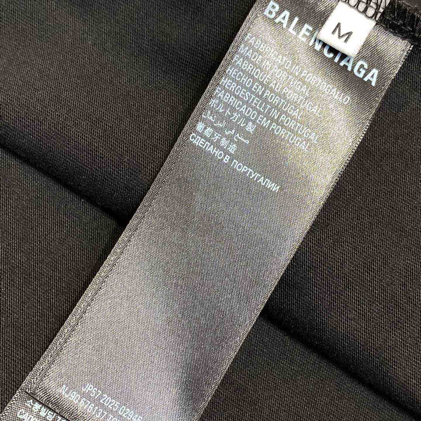 Balenciaga Back Strass Cropped T-Shirt in black - DopestKickz