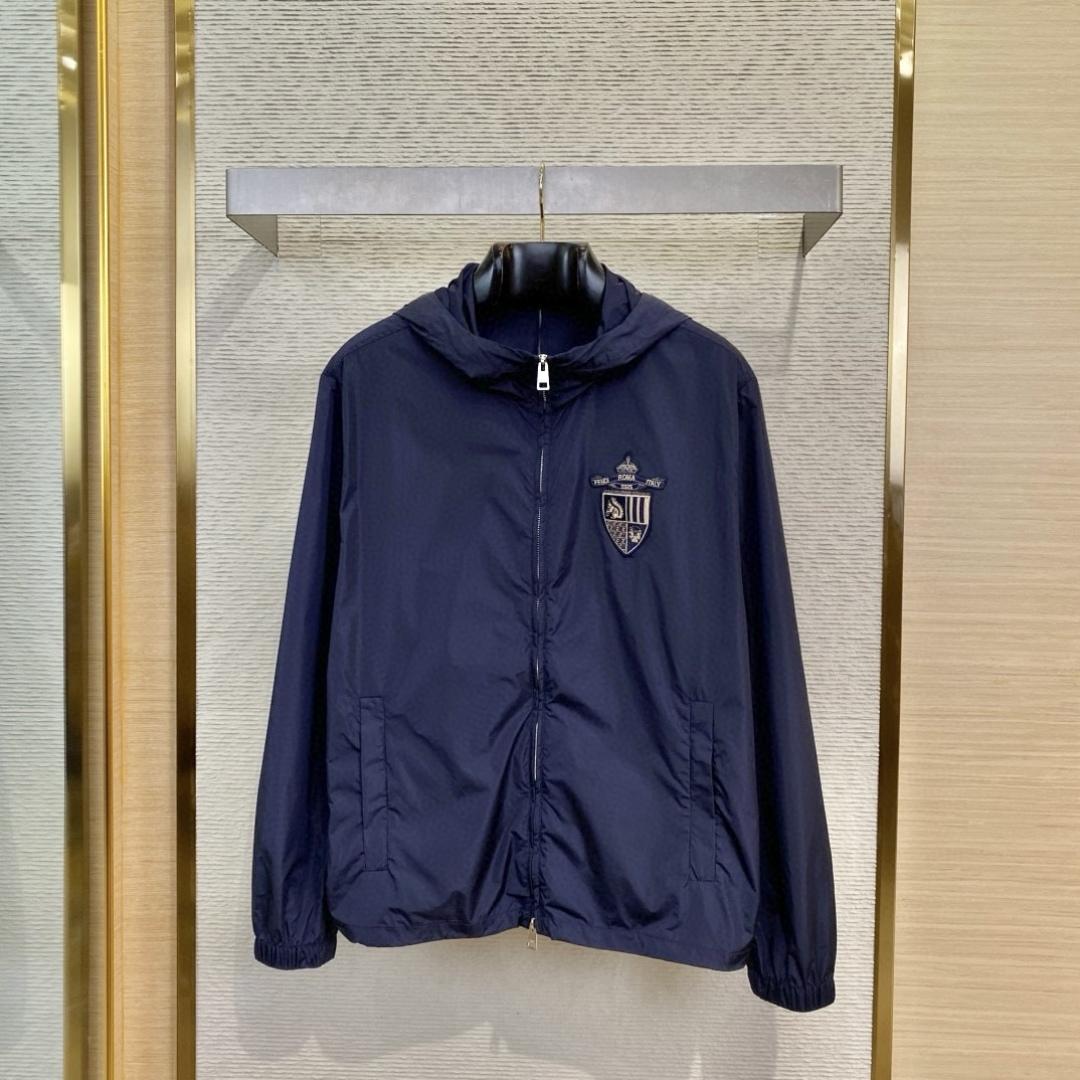 Fendi Blue Technical Fabric Blouson - DopestKickz