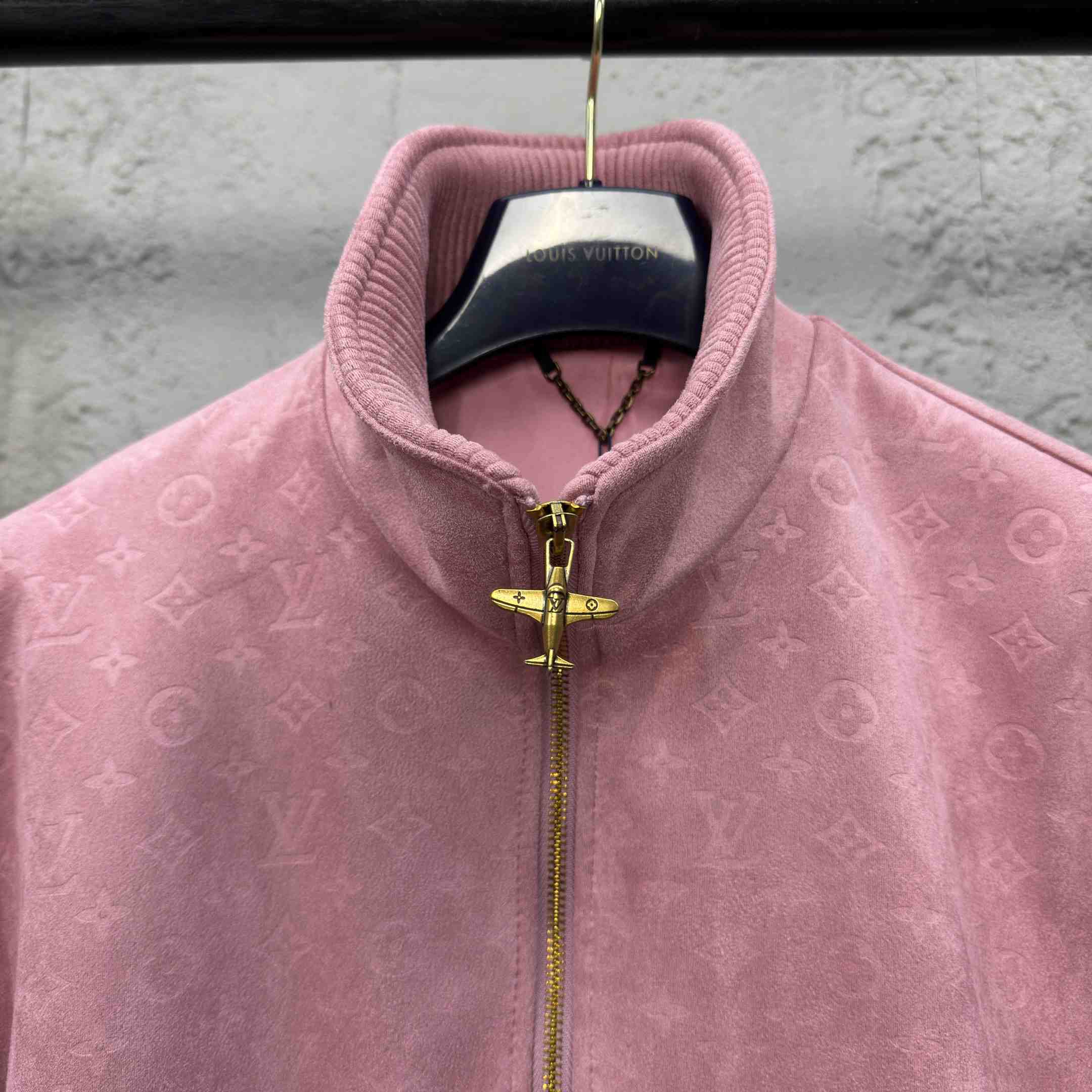 Louis Vuitton Monogram Debossed Leather Tracksuit Jacket   1AHBU4 - DopestKickz