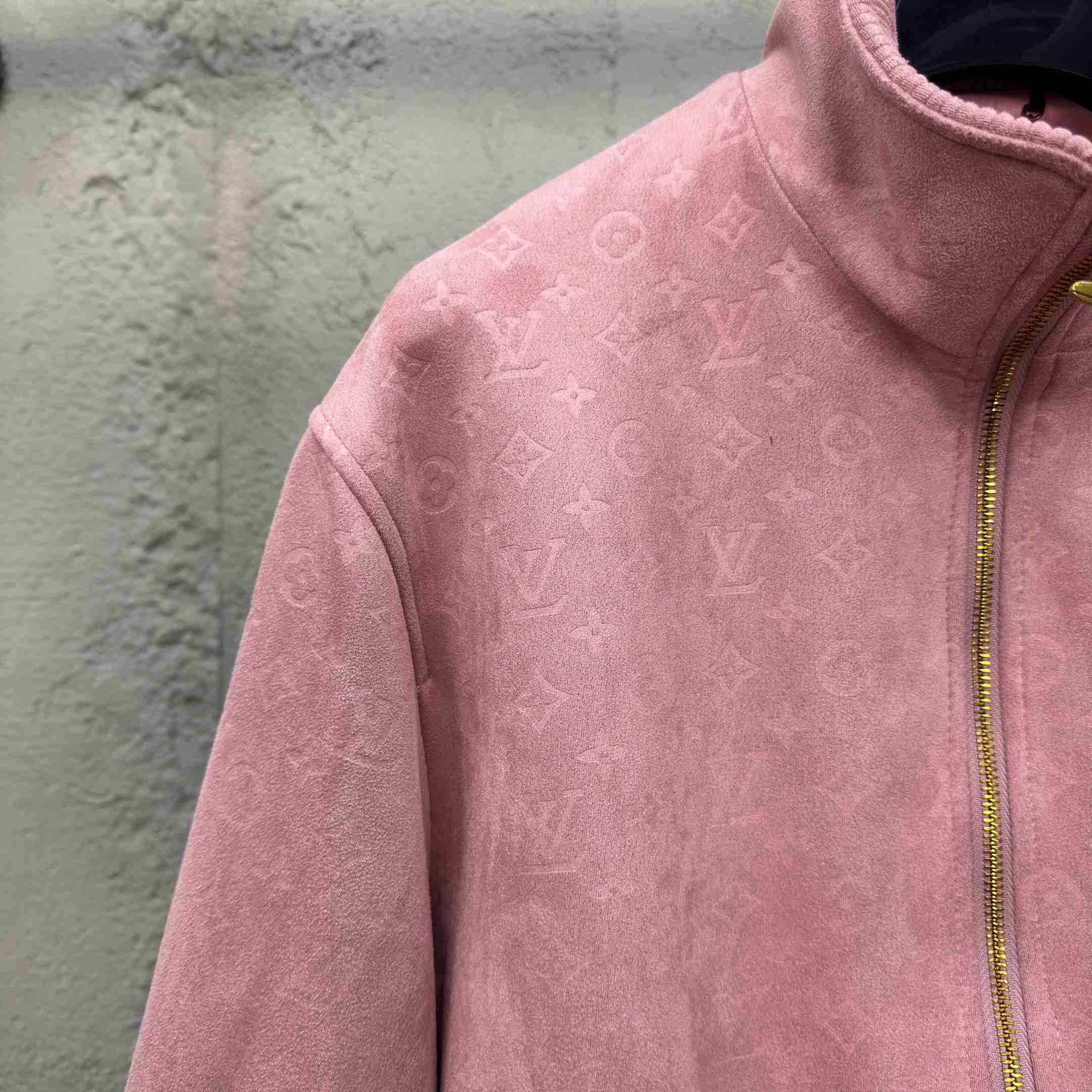 Louis Vuitton Monogram Debossed Leather Tracksuit Jacket   1AHBU4 - DopestKickz