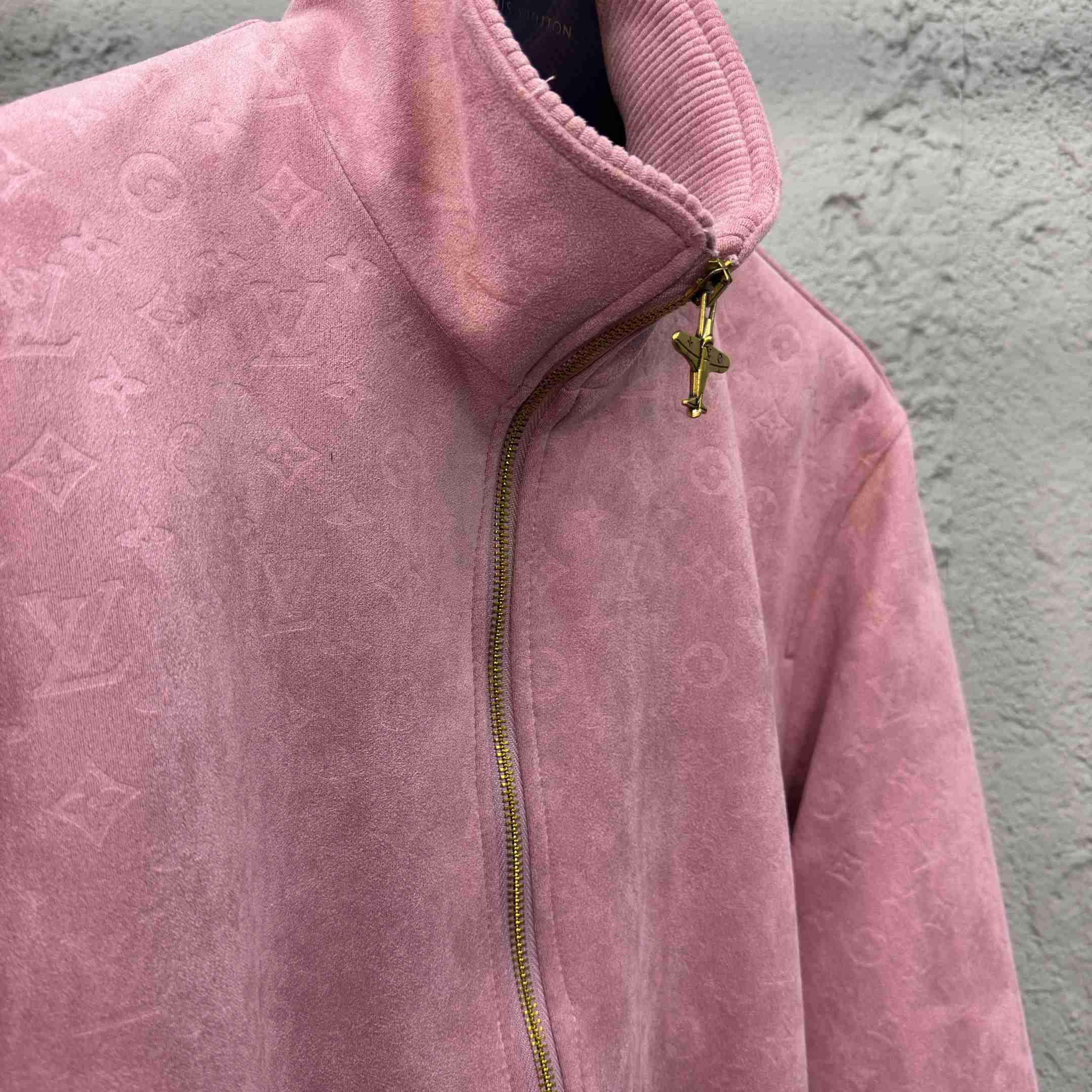 Louis Vuitton Monogram Debossed Leather Tracksuit Jacket   1AHBU4 - DopestKickz
