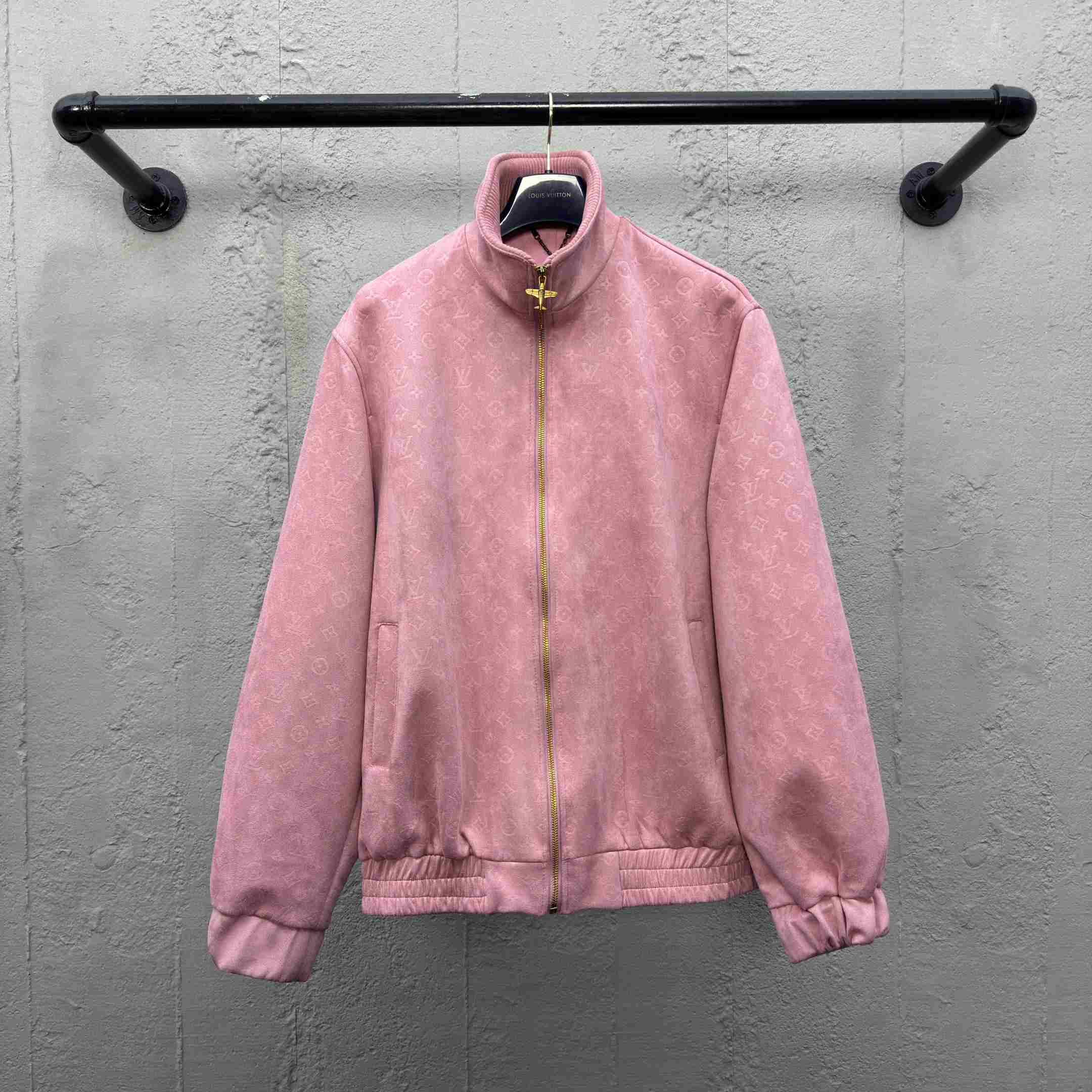 Louis Vuitton Monogram Debossed Leather Tracksuit Jacket   1AHBU4 - DopestKickz