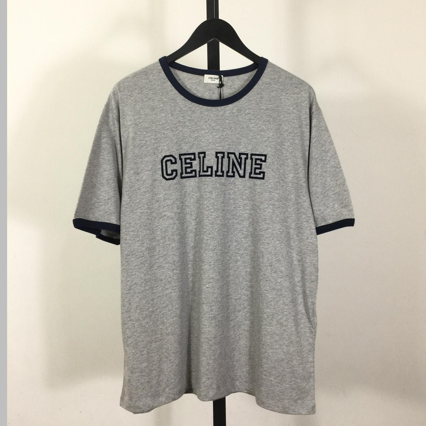 Celine Loose Triomphe T-shirt In Cotton Jersey - DopestKickz