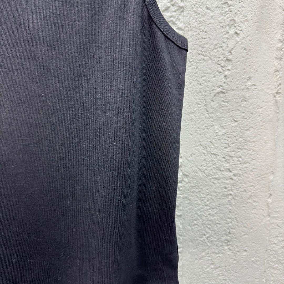 Prada Cotton Tank Top With Enamel Logo - DopestKickz