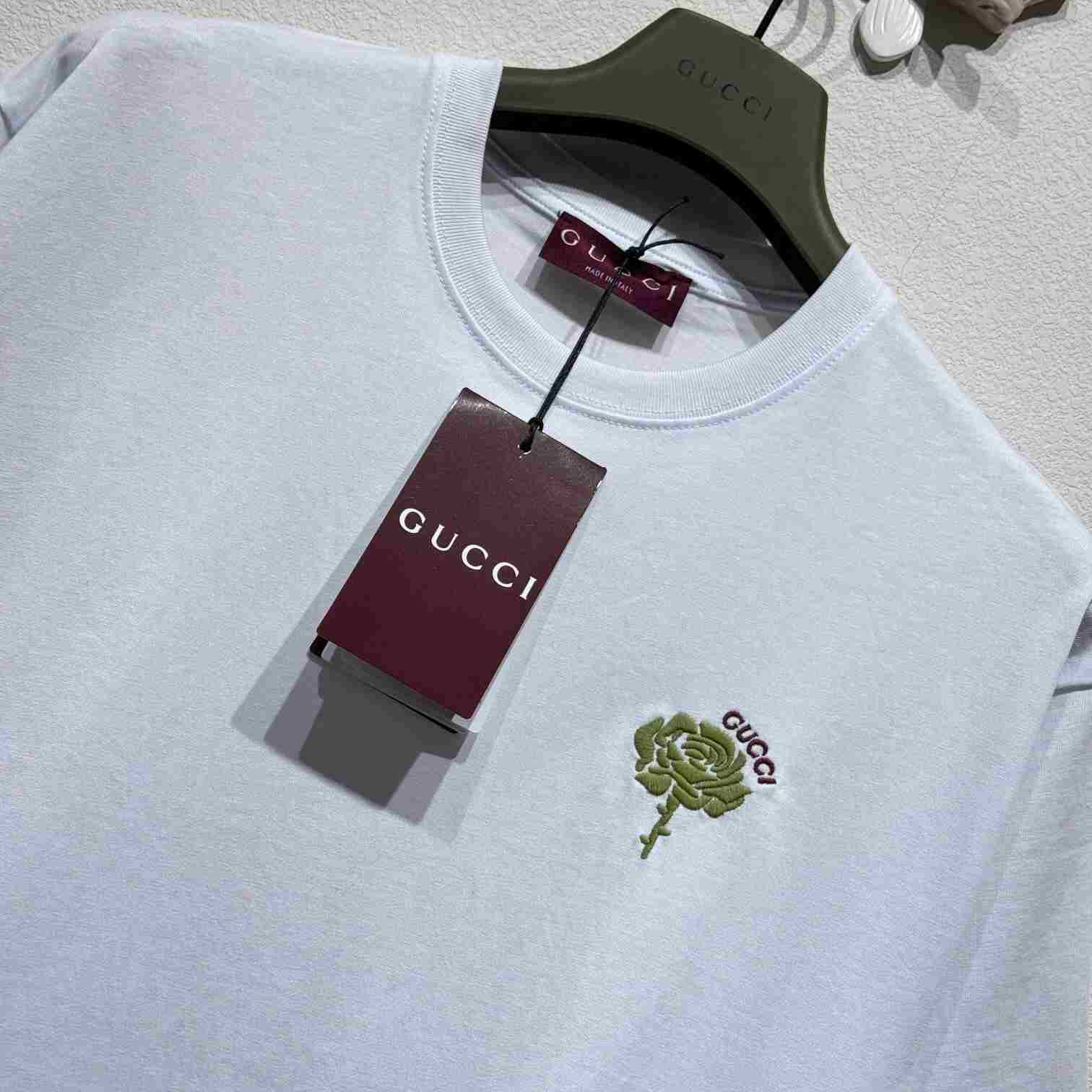 Gucci Cotton Jersey T-shirt With Embroidery  - DopestKickz