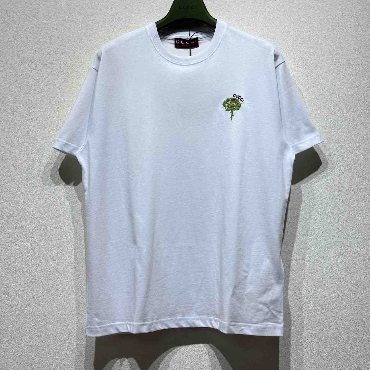 Gucci Cotton Jersey T-shirt With Embroidery  - DopestKickz
