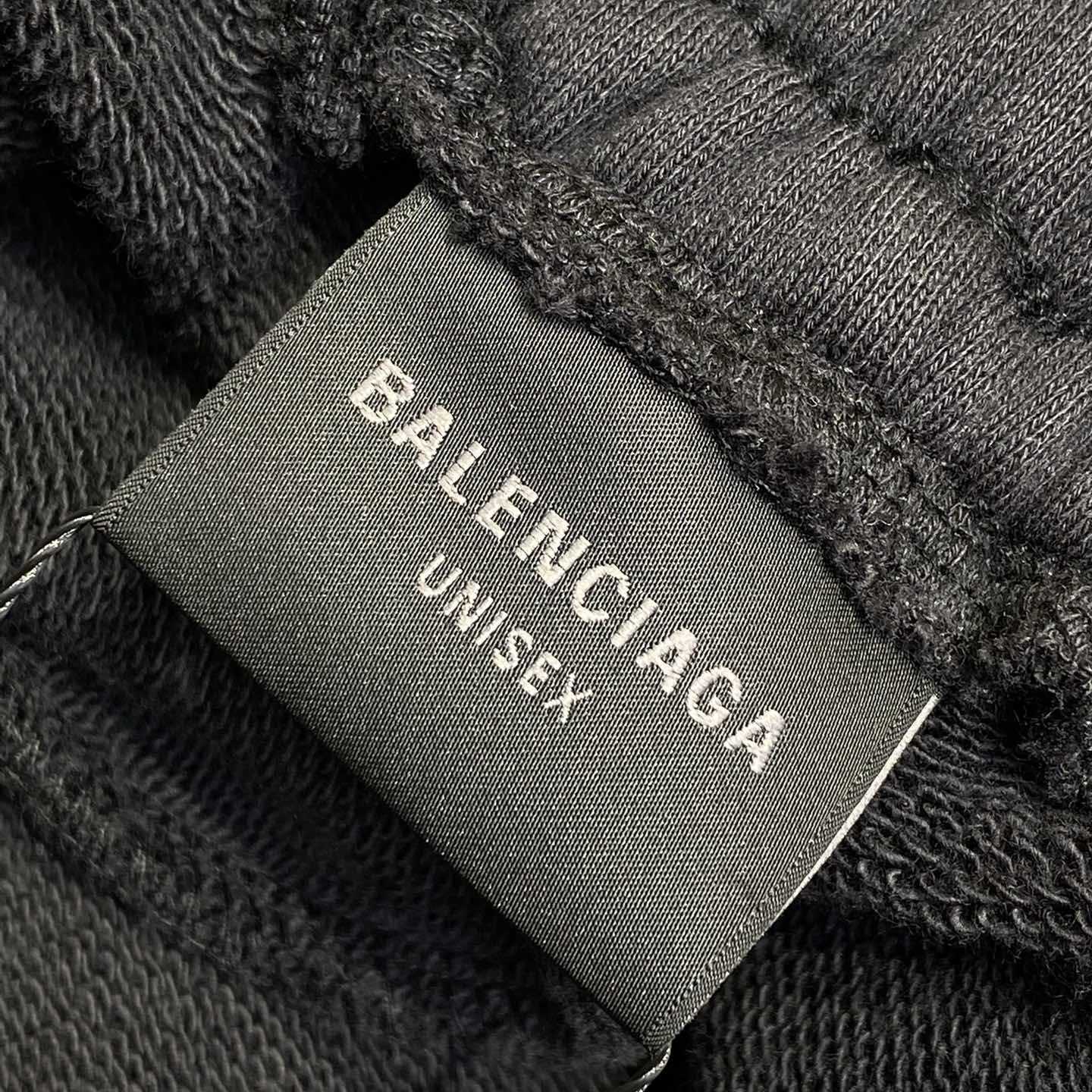 Balenciaga Taped Balenciaga Back Shorts In Faded Black - DopestKickz