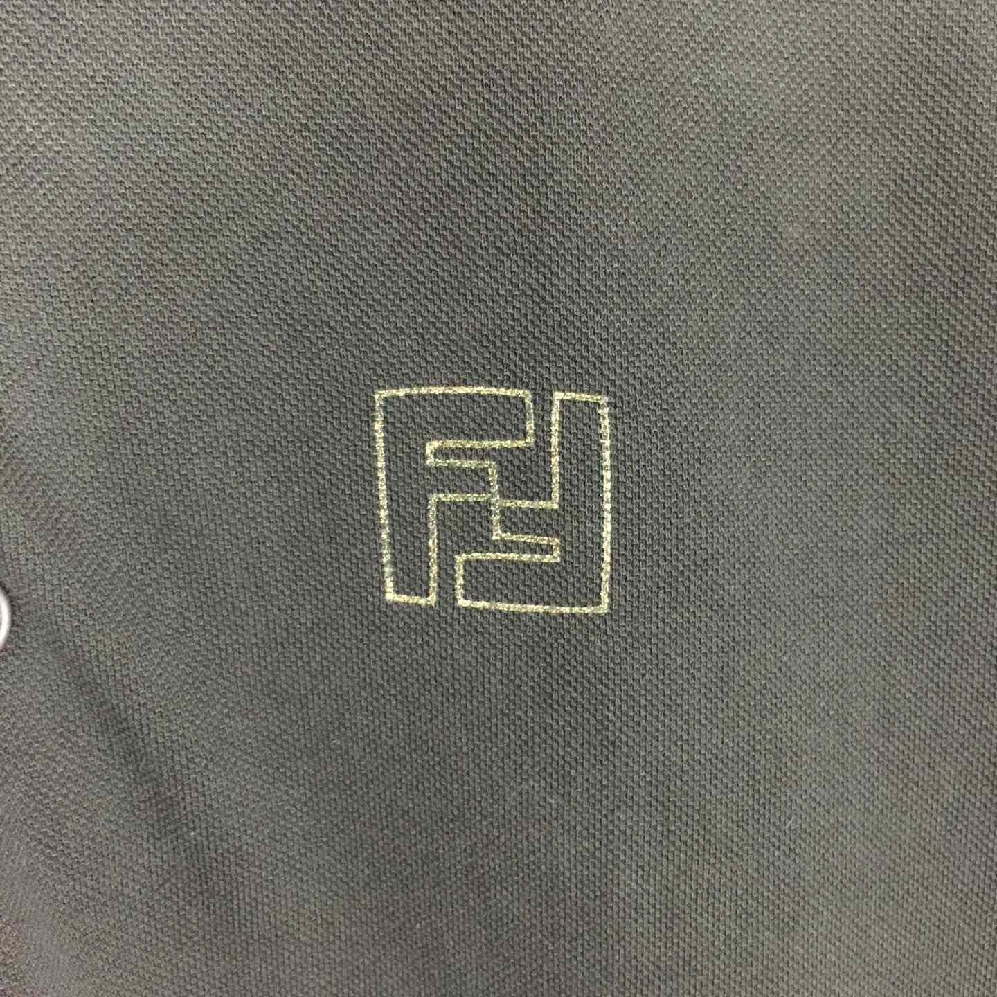 Fendi Black Cotton Polo Shirt - DopestKickz