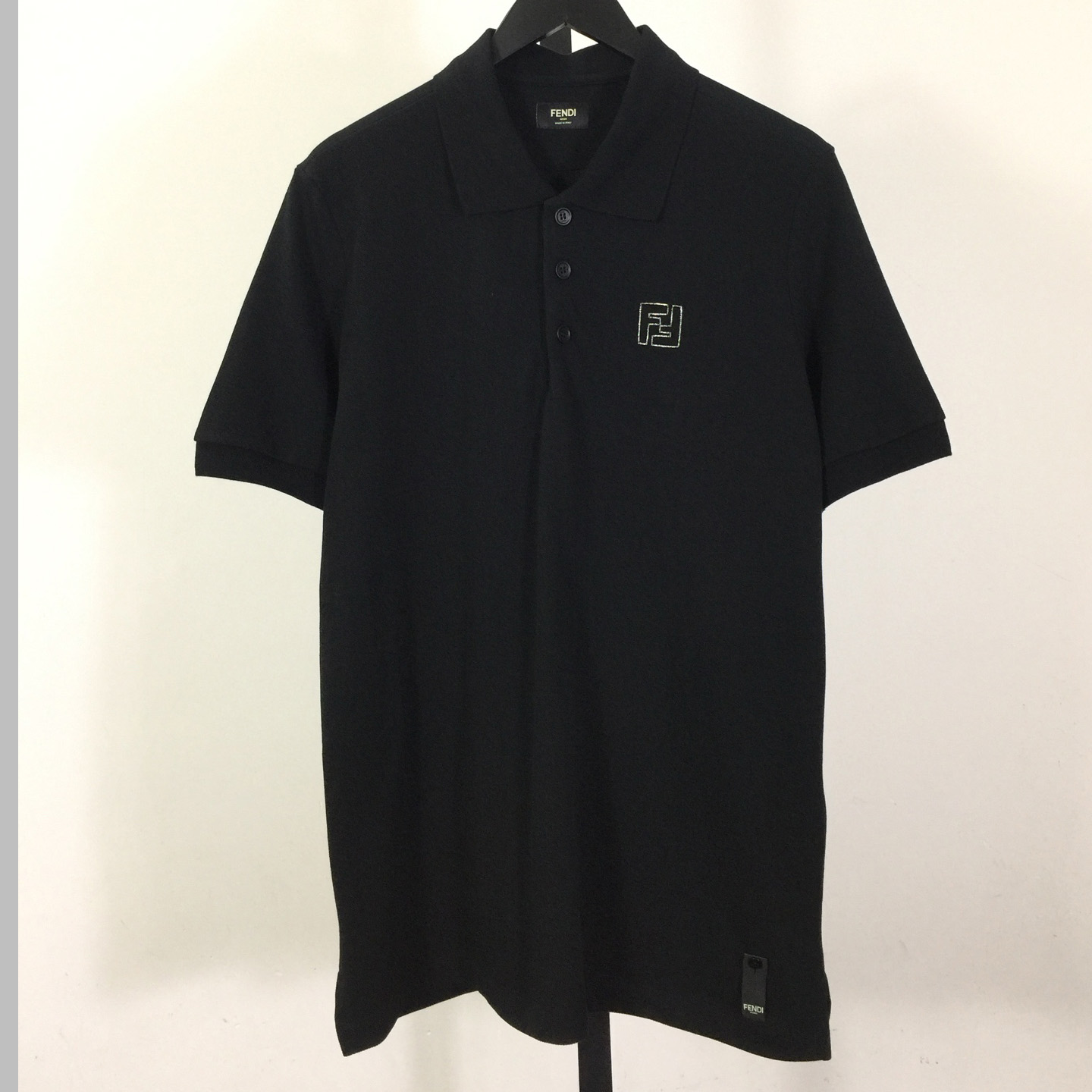 Fendi Black Cotton Polo Shirt - DopestKickz