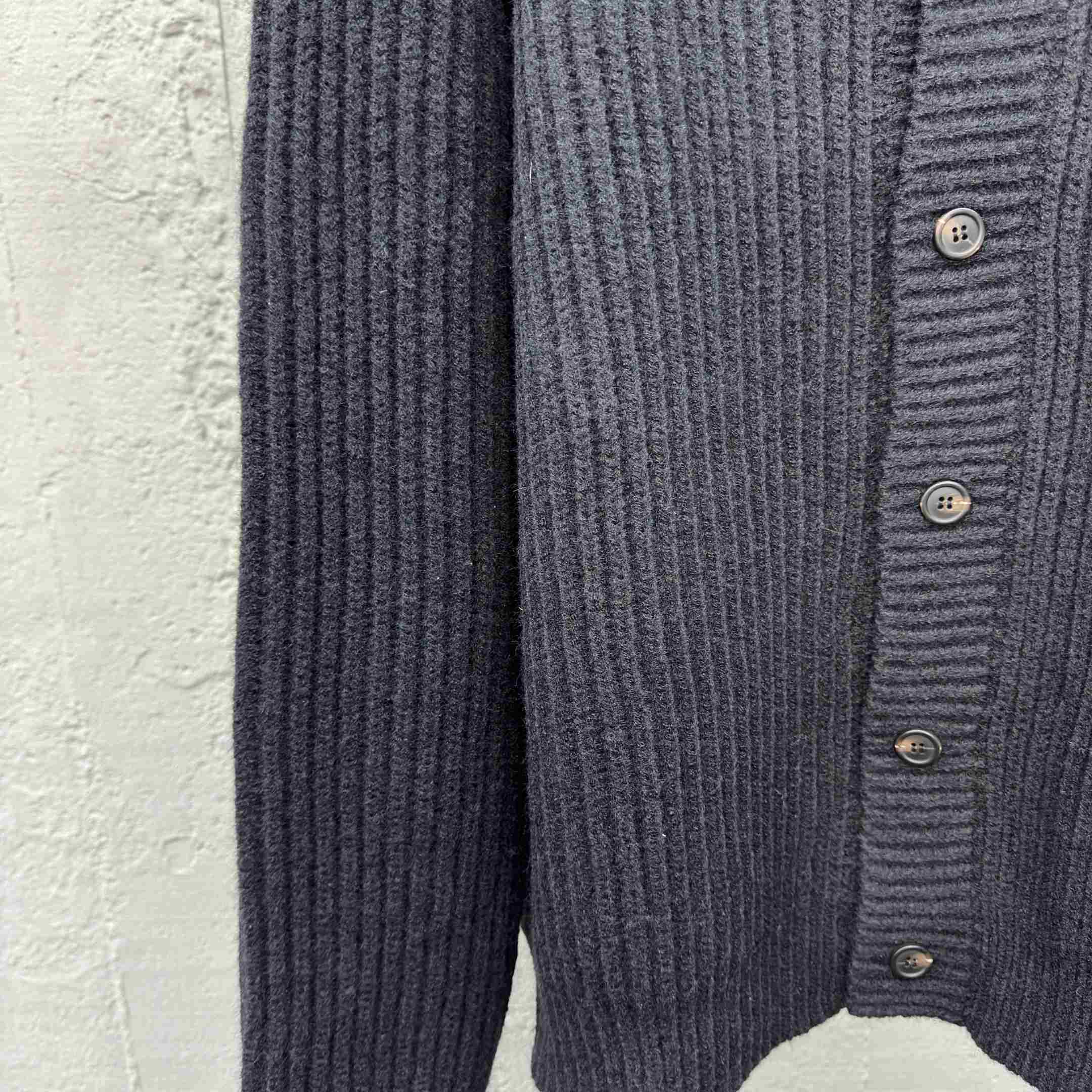 Prada Cashgora Button-Up Ribbed-Knitted Cardigan - DopestKickz