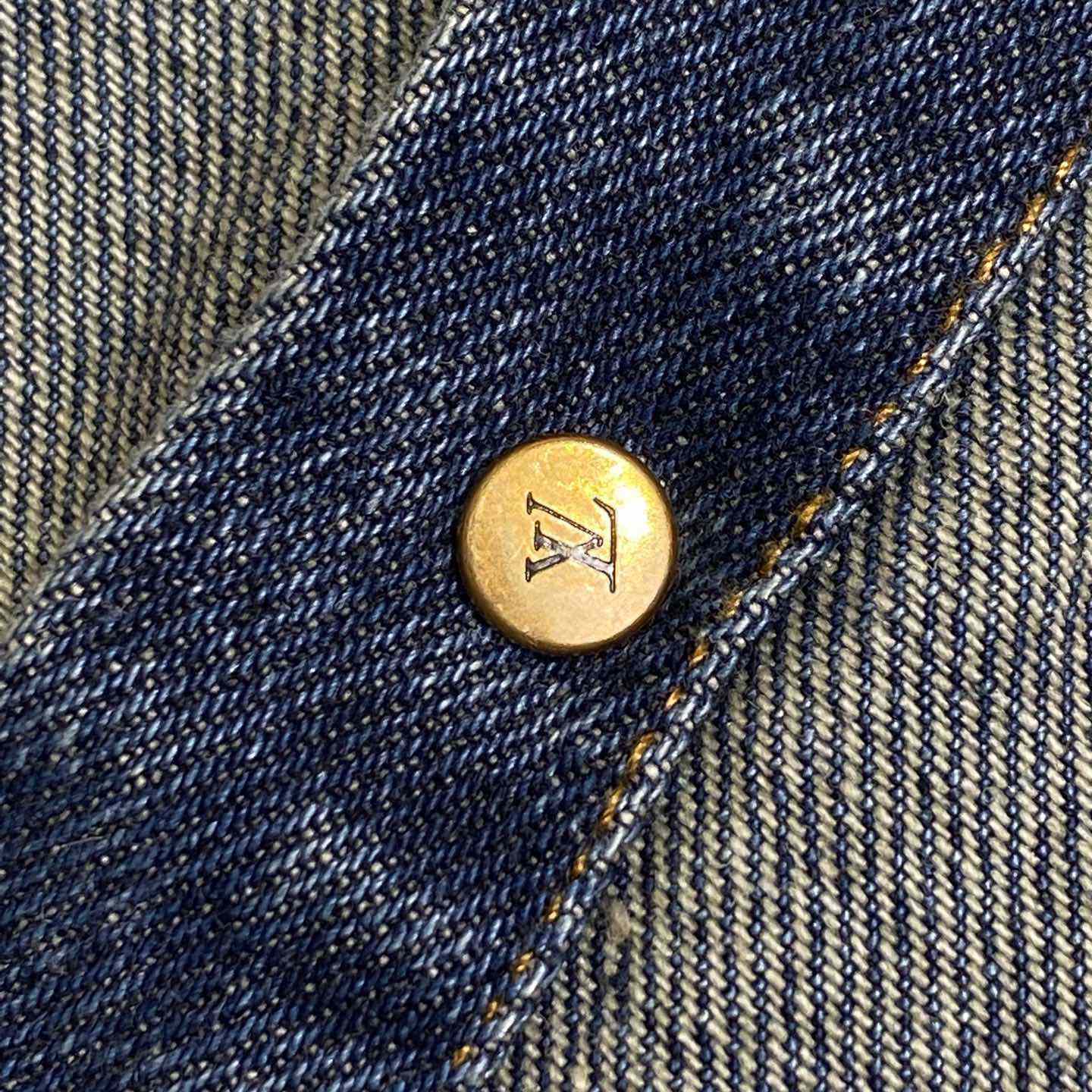 Louis Vuitton Sunfaded Effect Denim Long-Sleeved Shirt   1AHCI4 - DopestKickz