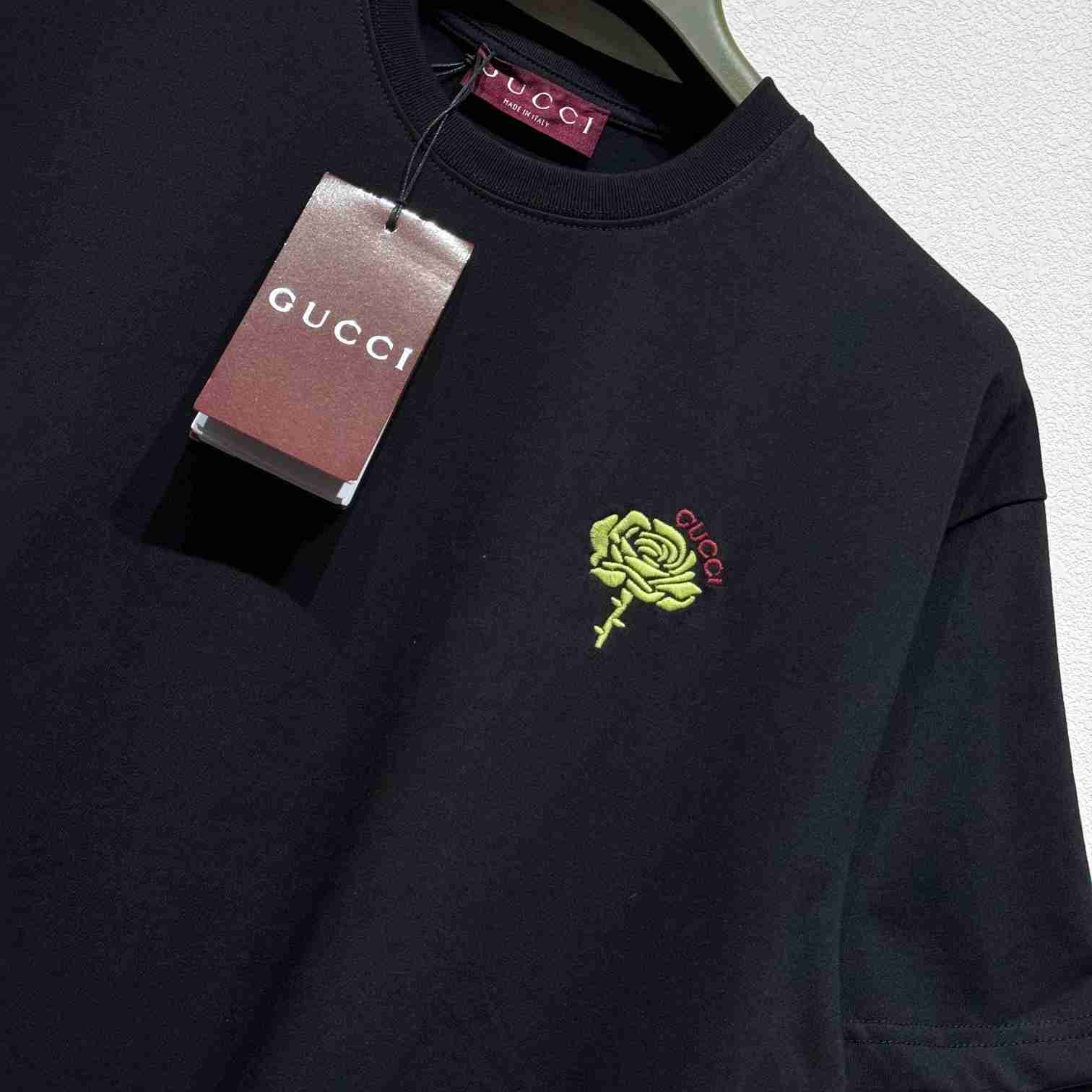 Gucci Cotton Jersey T-shirt With Embroidery  - DopestKickz