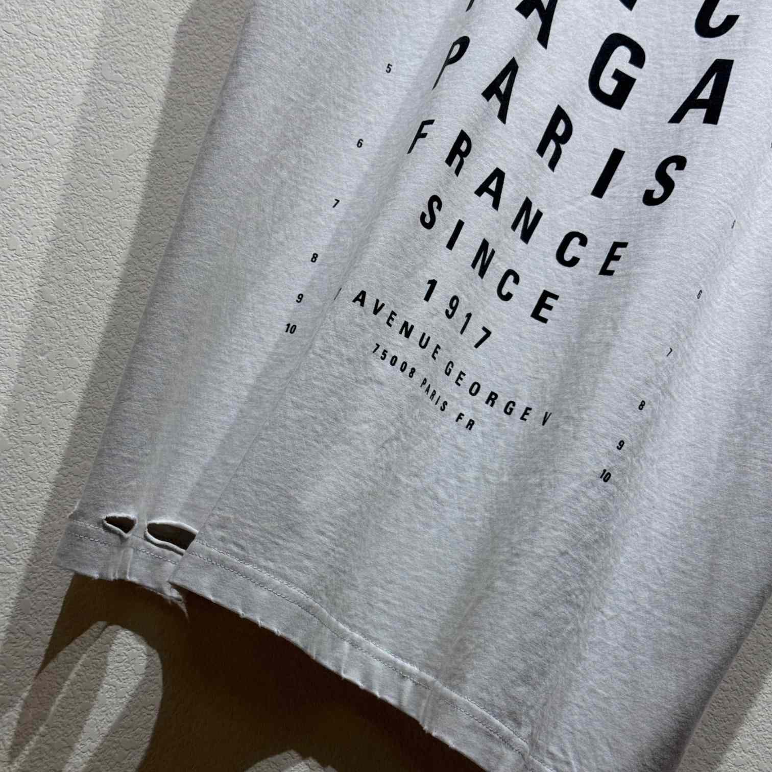 Balenciaga Optical T-Shirt Oversized In White - DopestKickz