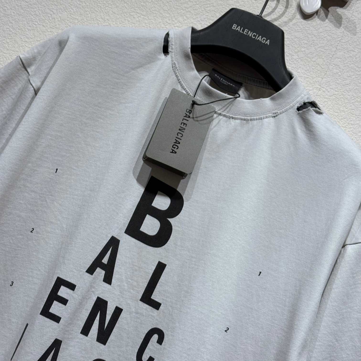 Balenciaga Optical T-Shirt Oversized In White - DopestKickz