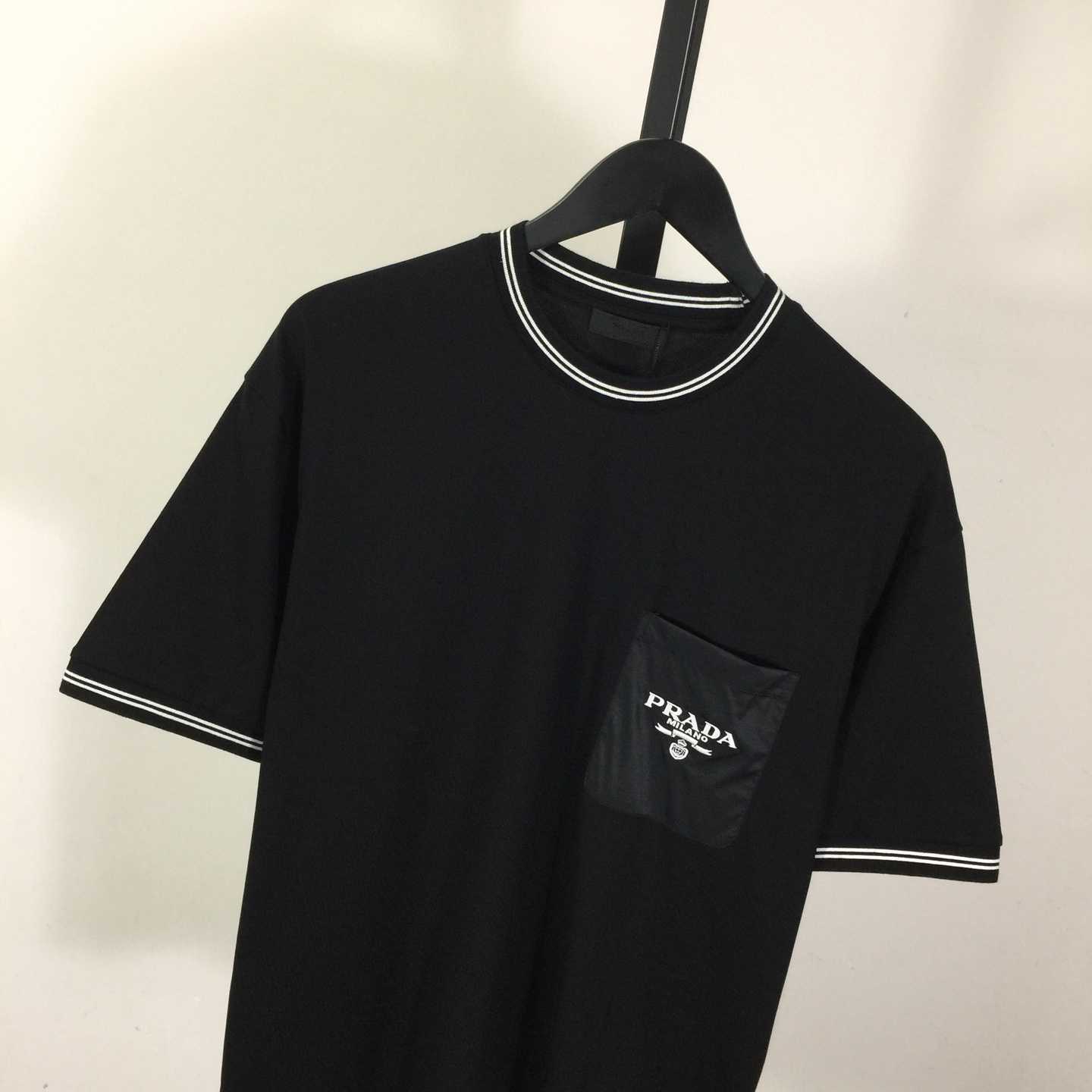 Prada T-shirt With Nylon Pocket And Letter Print - DopestKickz