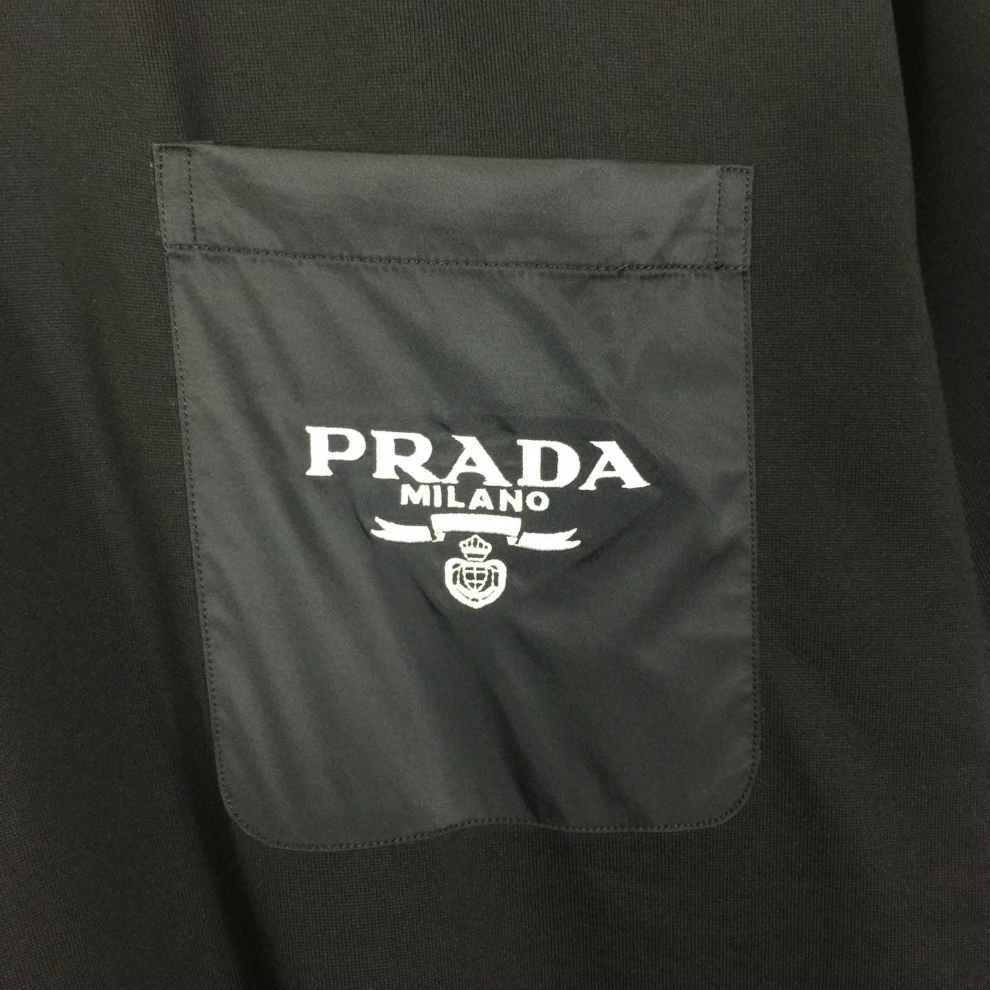 Prada T-shirt With Nylon Pocket And Letter Print - DopestKickz