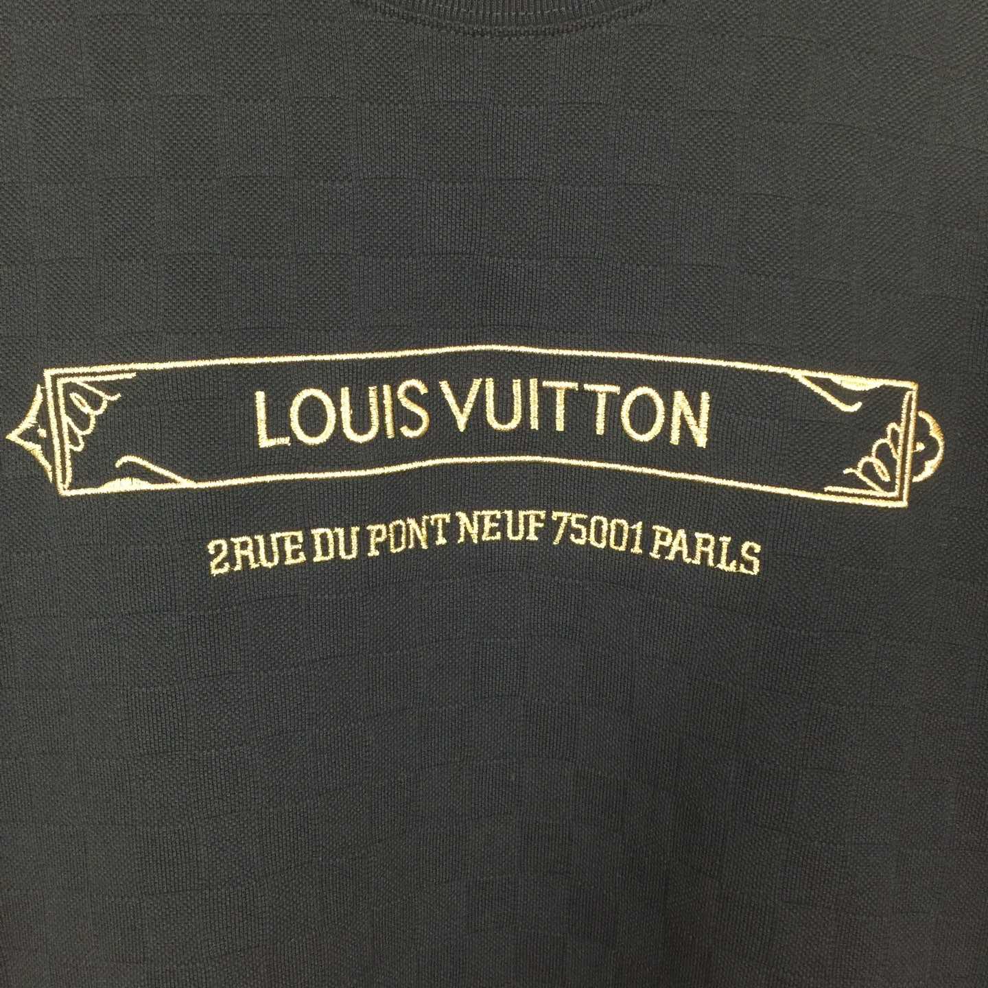 Louis Vuitton Embellished Damier Pique T-Shirt   1AHW20 - DopestKickz