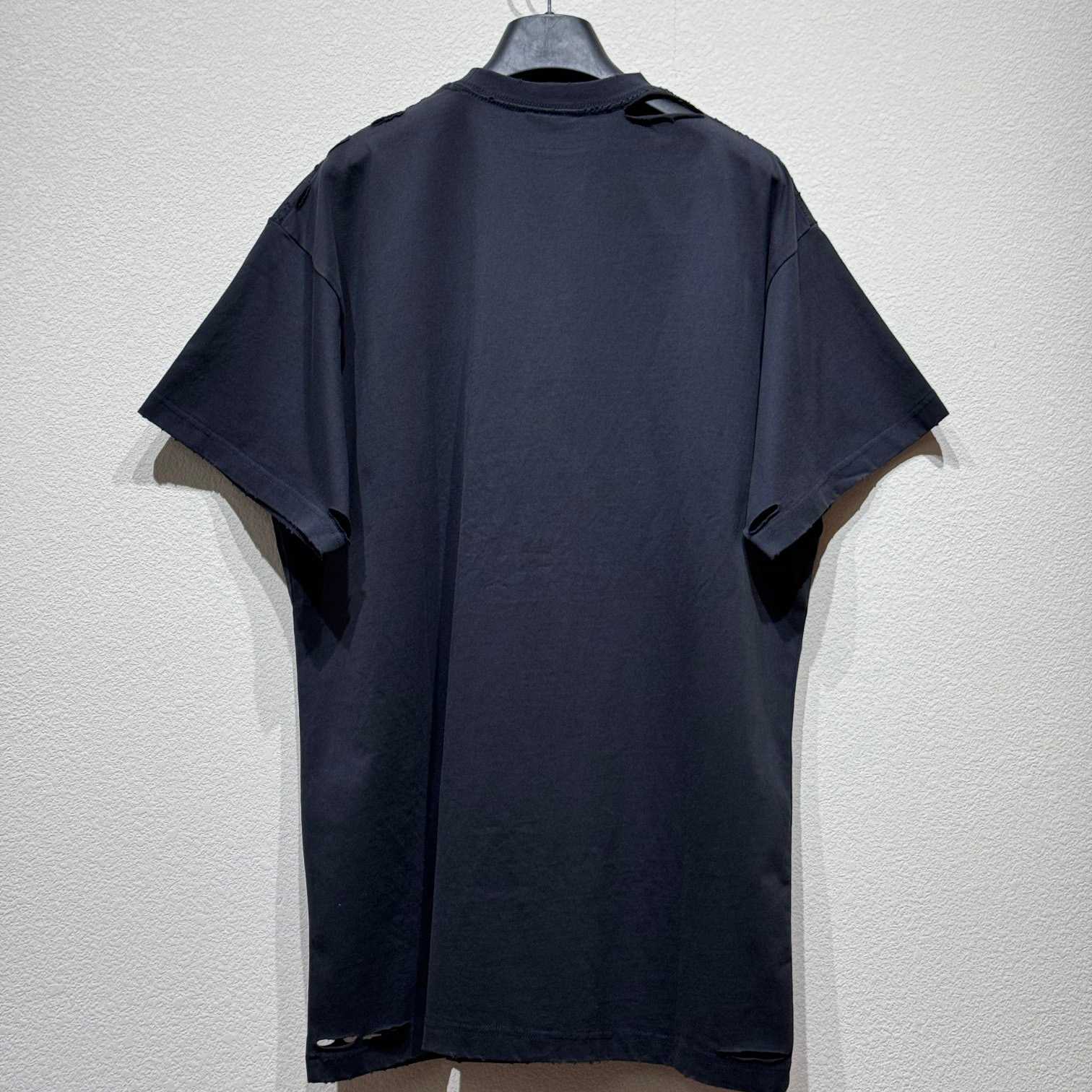 Balenciaga Optical T-Shirt Oversized In Washed Black - DopestKickz