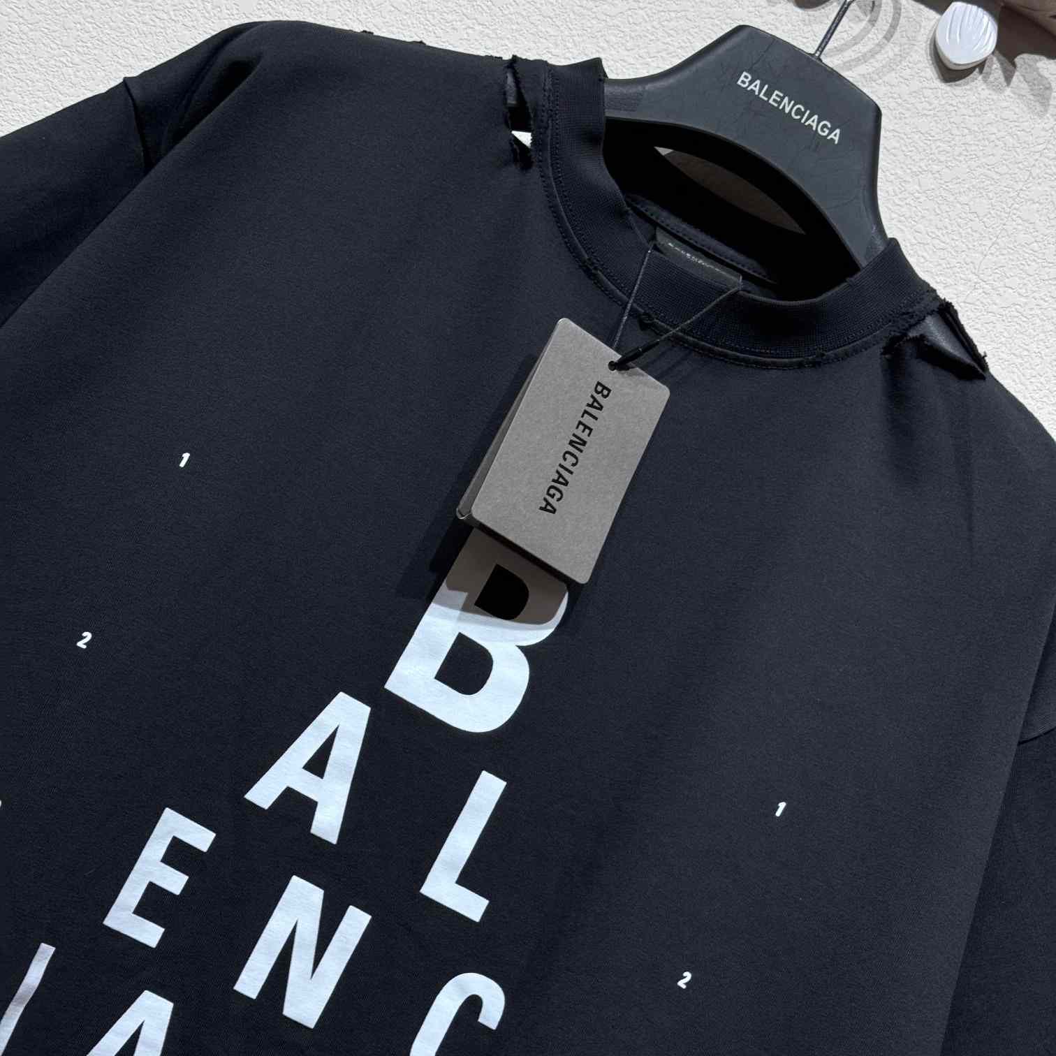 Balenciaga Optical T-Shirt Oversized In Washed Black - DopestKickz