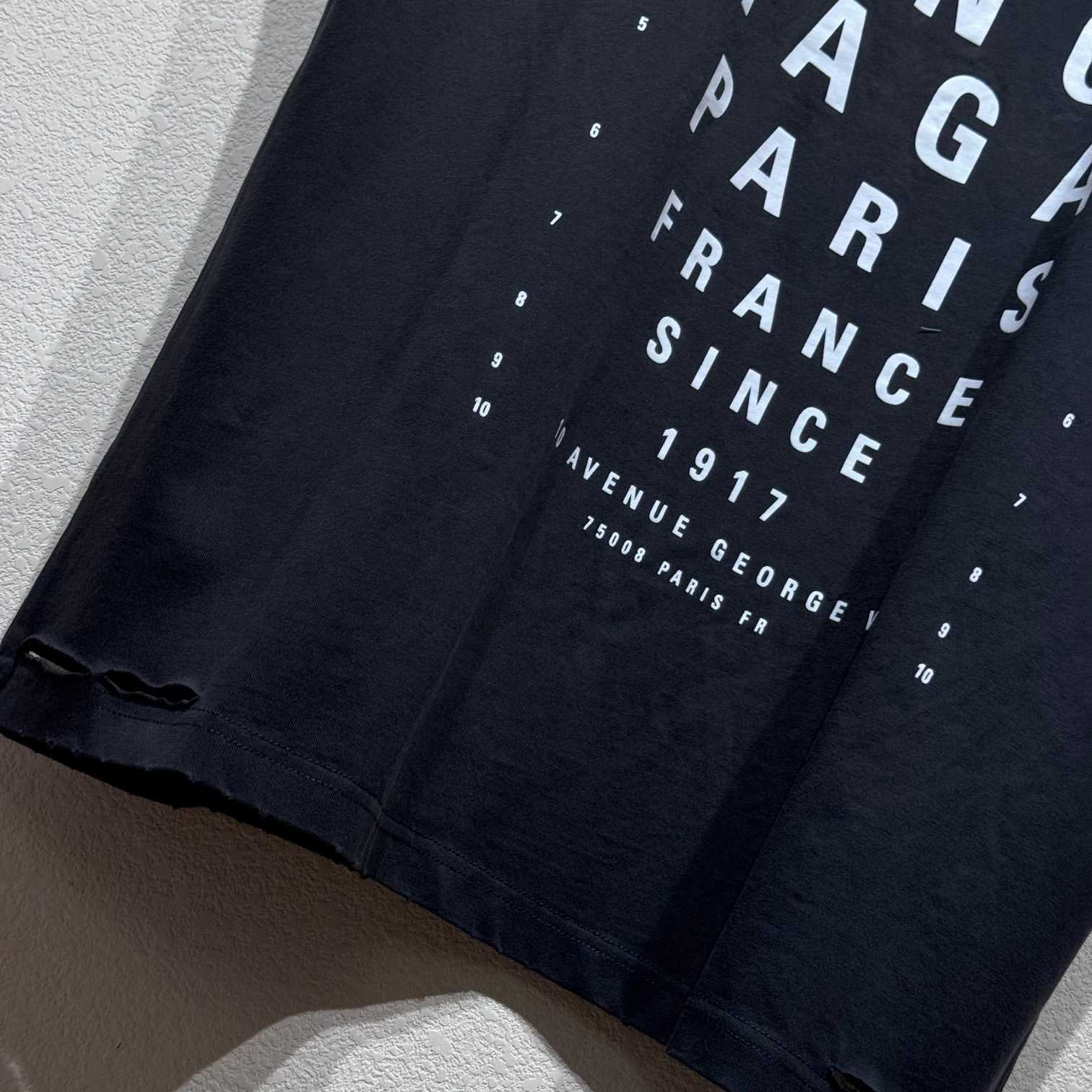 Balenciaga Optical T-Shirt Oversized In Washed Black - DopestKickz