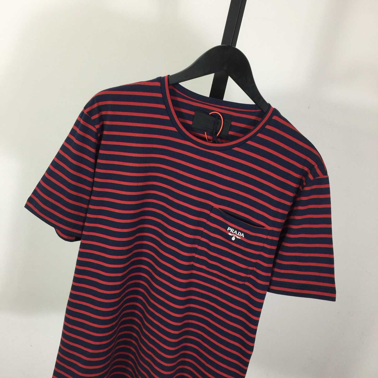 Prada Striped Cotton T-shirt  - DopestKickz