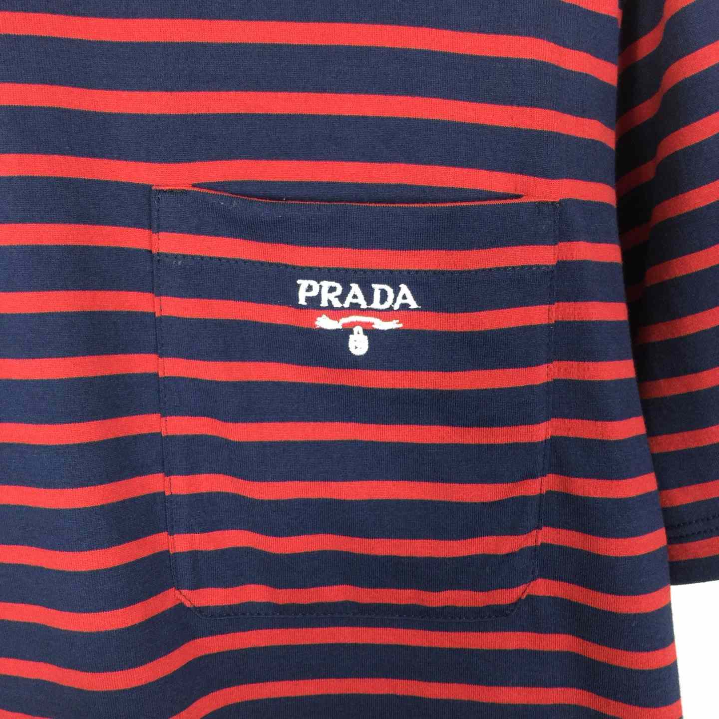 Prada Striped Cotton T-shirt  - DopestKickz