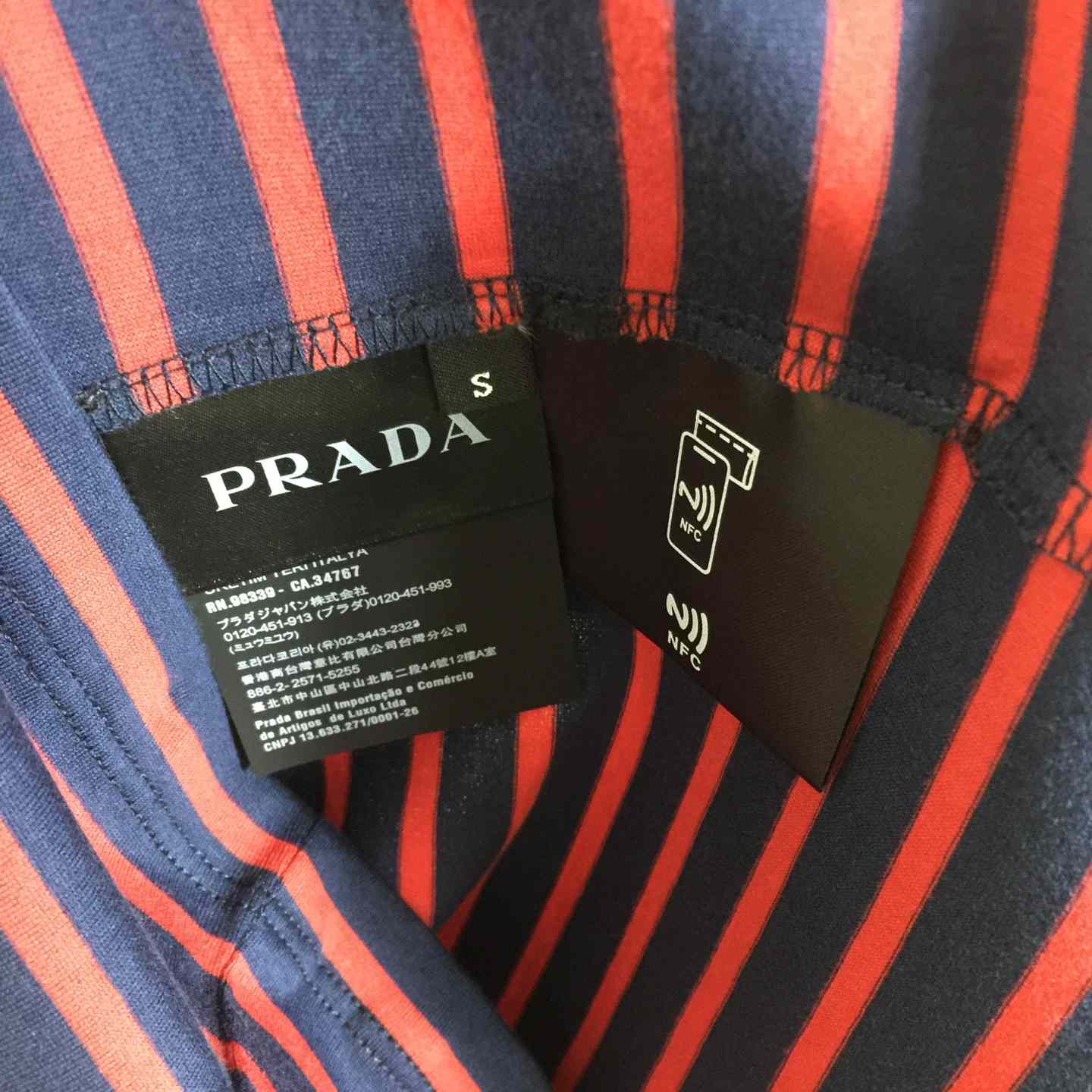 Prada Striped Cotton T-shirt  - DopestKickz