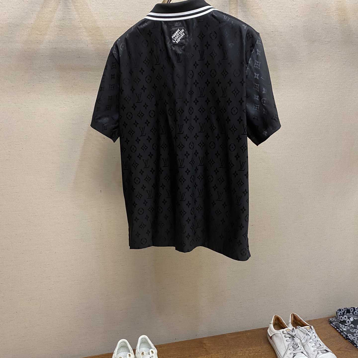 Louis Vuitton Monogram Moire Jacquard Short-Sleeved Silk Shirt   1AGTP7 - DopestKickz