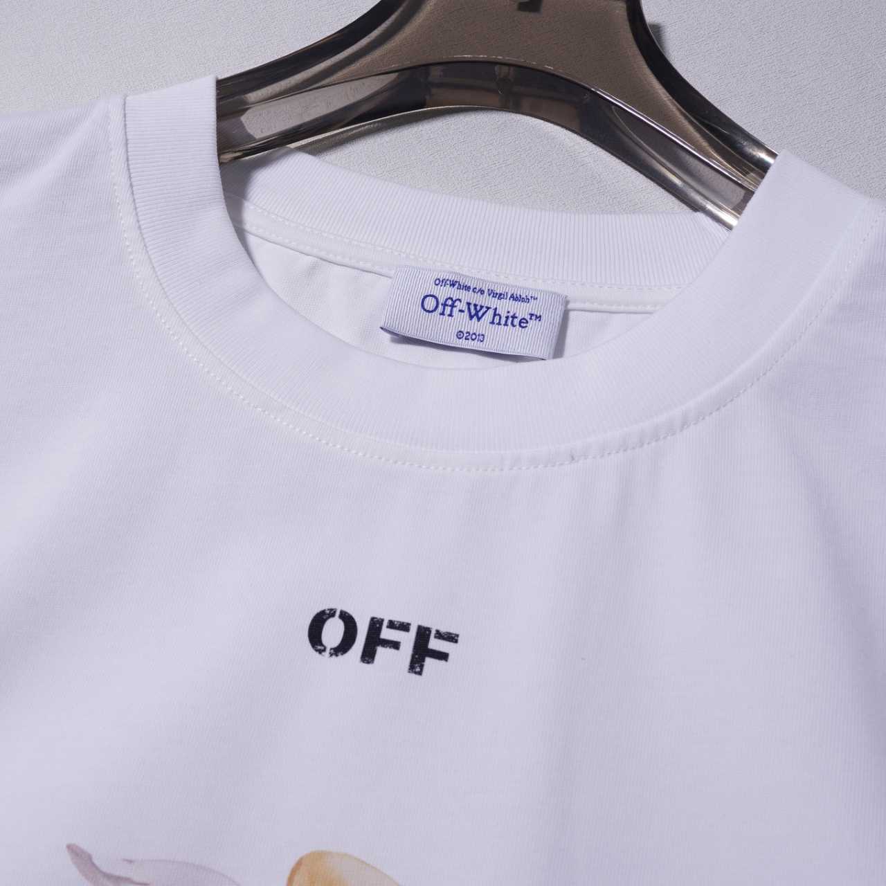 Off White White Car Fresco T-Shirt - DopestKickz