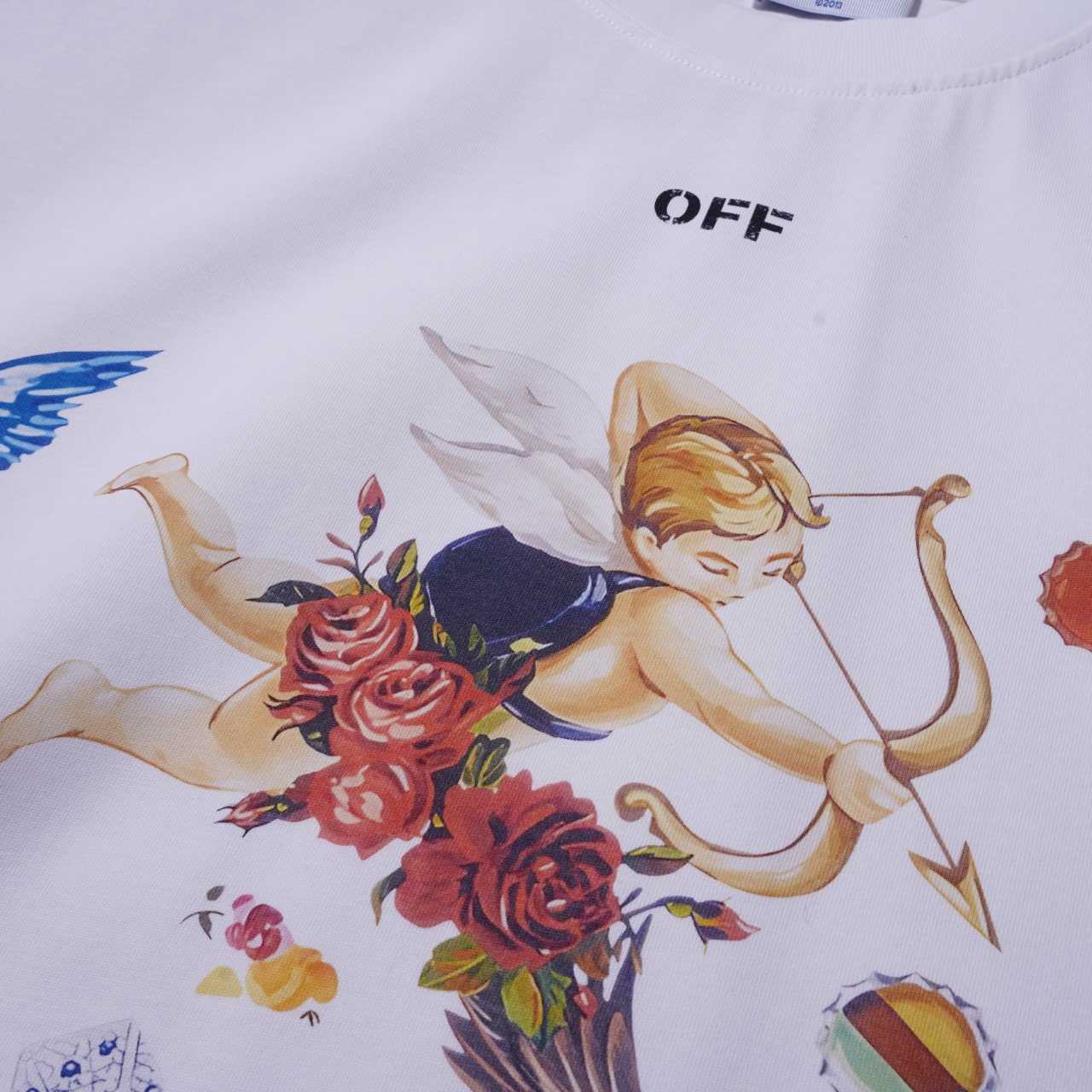 Off White White Car Fresco T-Shirt - DopestKickz