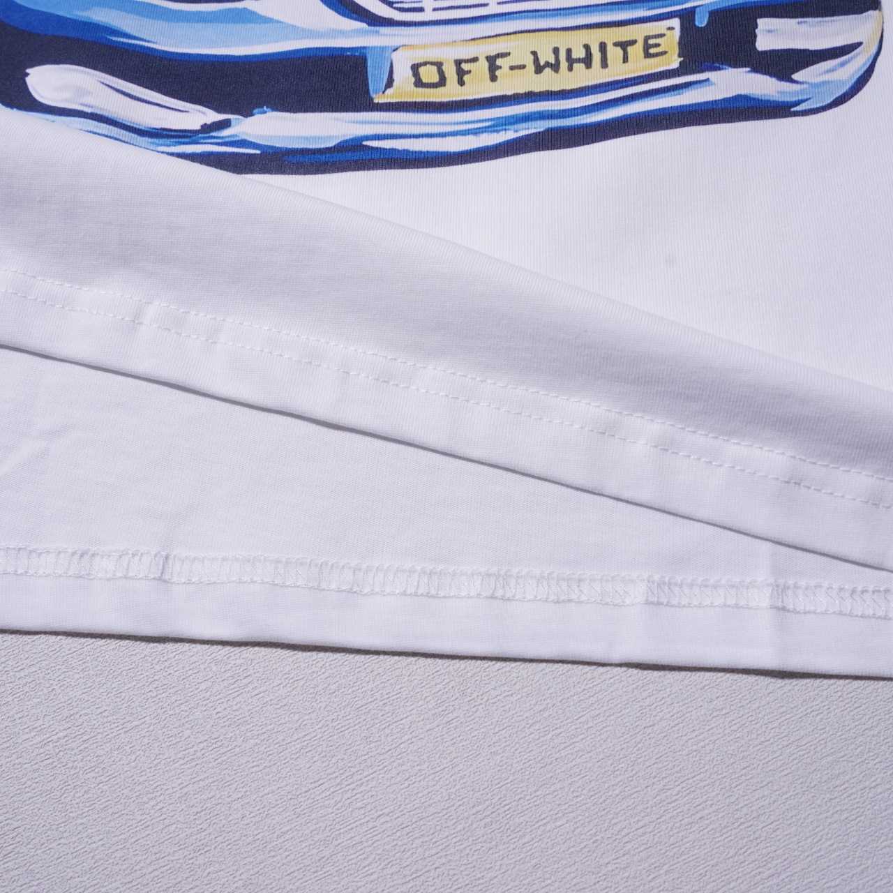 Off White White Car Fresco T-Shirt - DopestKickz