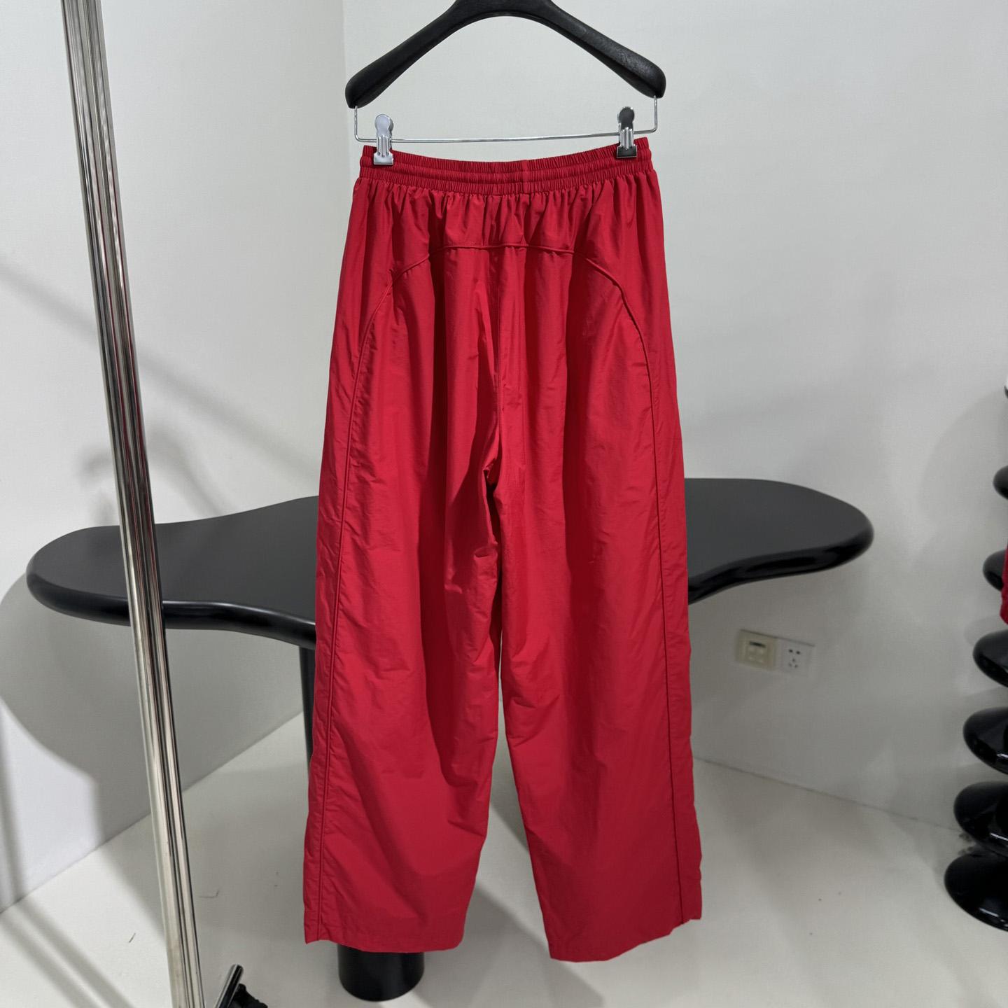 Balenciaga Paris Soccer Tracksuit Pant In Red - DopestKickz