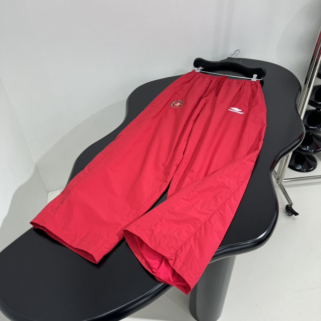 Balenciaga Paris Soccer Tracksuit Pant In Red - DopestKickz