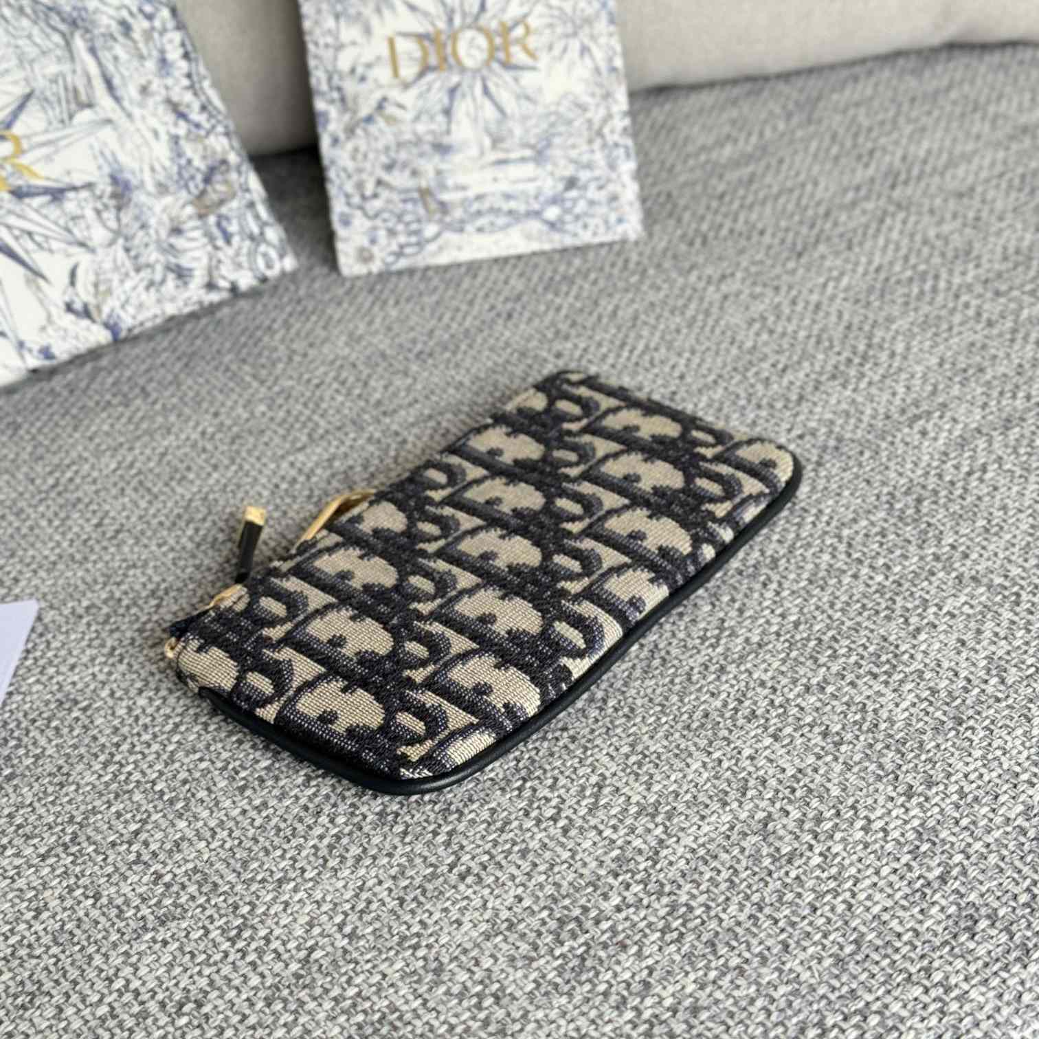 Dior 30 Montaigne Glycine Zipped Key Case (14.5*7.6cm) - DopestKickz